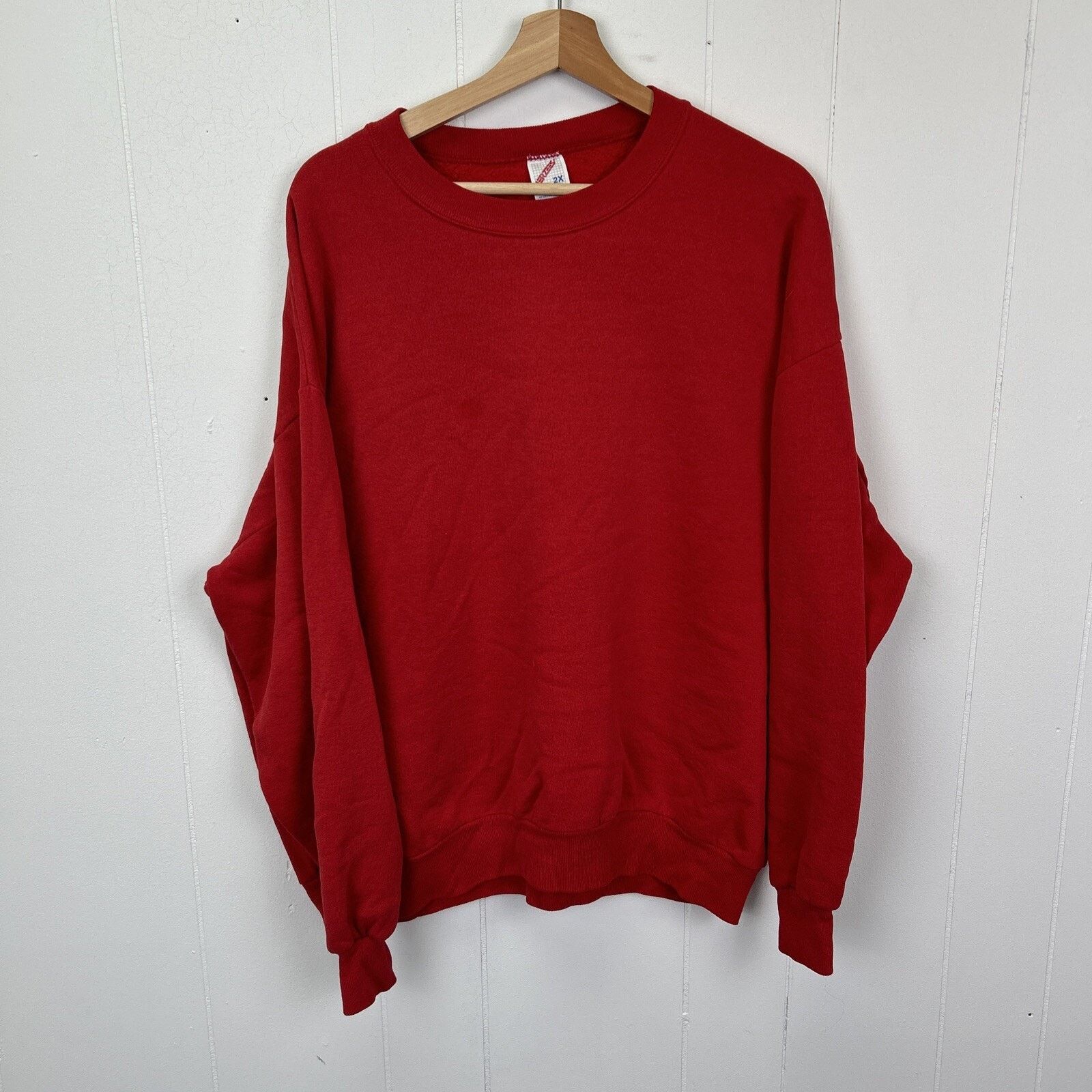 Jerzees Jerzees Vintage Red Crewneck Sweatshirt Pullover Size 2XL Size US XXL / EU 58 / 5 - 1 Thumbnail