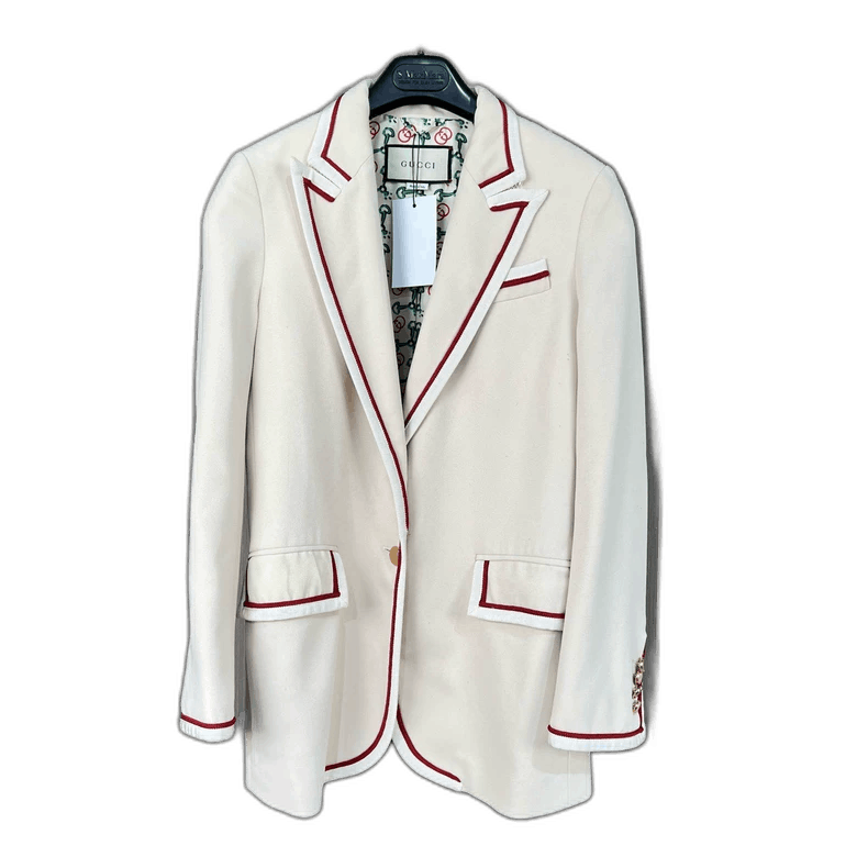 Gucci Gucci Stylish Blazer with Red Trim Size L / US 10 / IT 46 - 1 Thumbnail