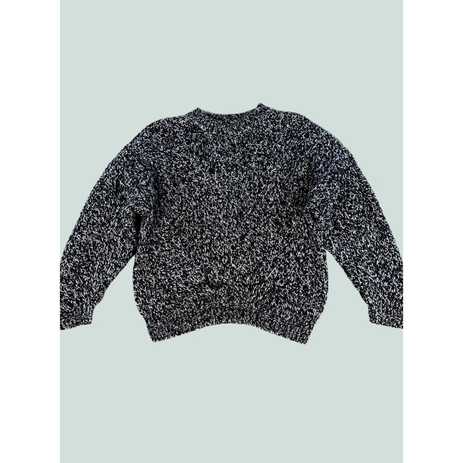 Topshop Topshop Womens Sweater Crop Black Size 4 - 6 Loose Knit Mock Neck Pullover Size M / US 6-8 / IT 42-44 - 1 Thumbnail