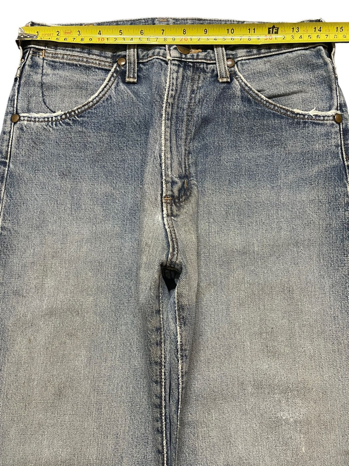 Wrangler Vintage Wrangler Selvedge Baggy Faded Wash Distressed Jeans Size US 28 / EU 44 - 14 Thumbnail