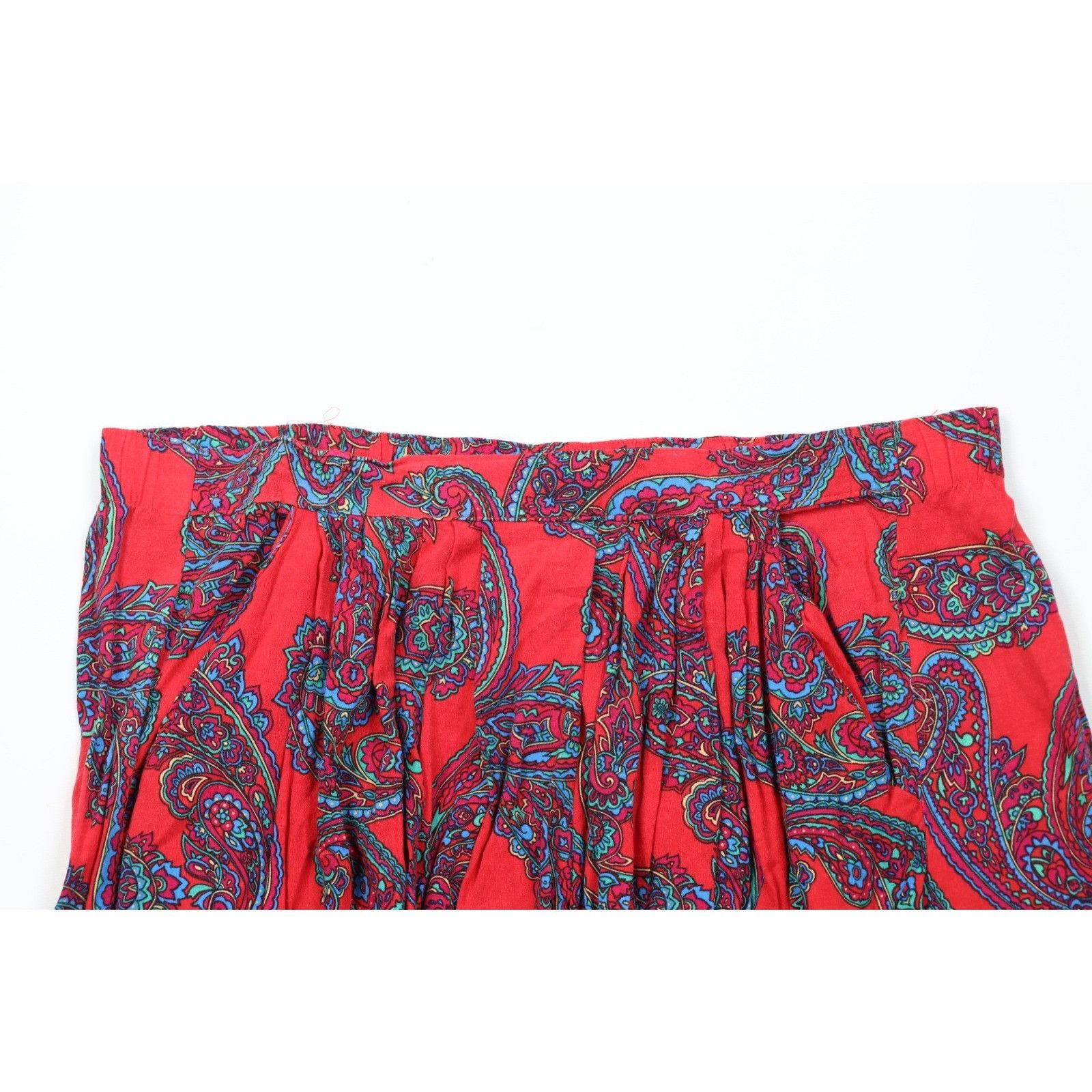 Vintage Vintage 90s Streetwear Rayon Gabardine Rainbow Skirto Size 34" / US 12 / IT 48 - 2 Thumbnail