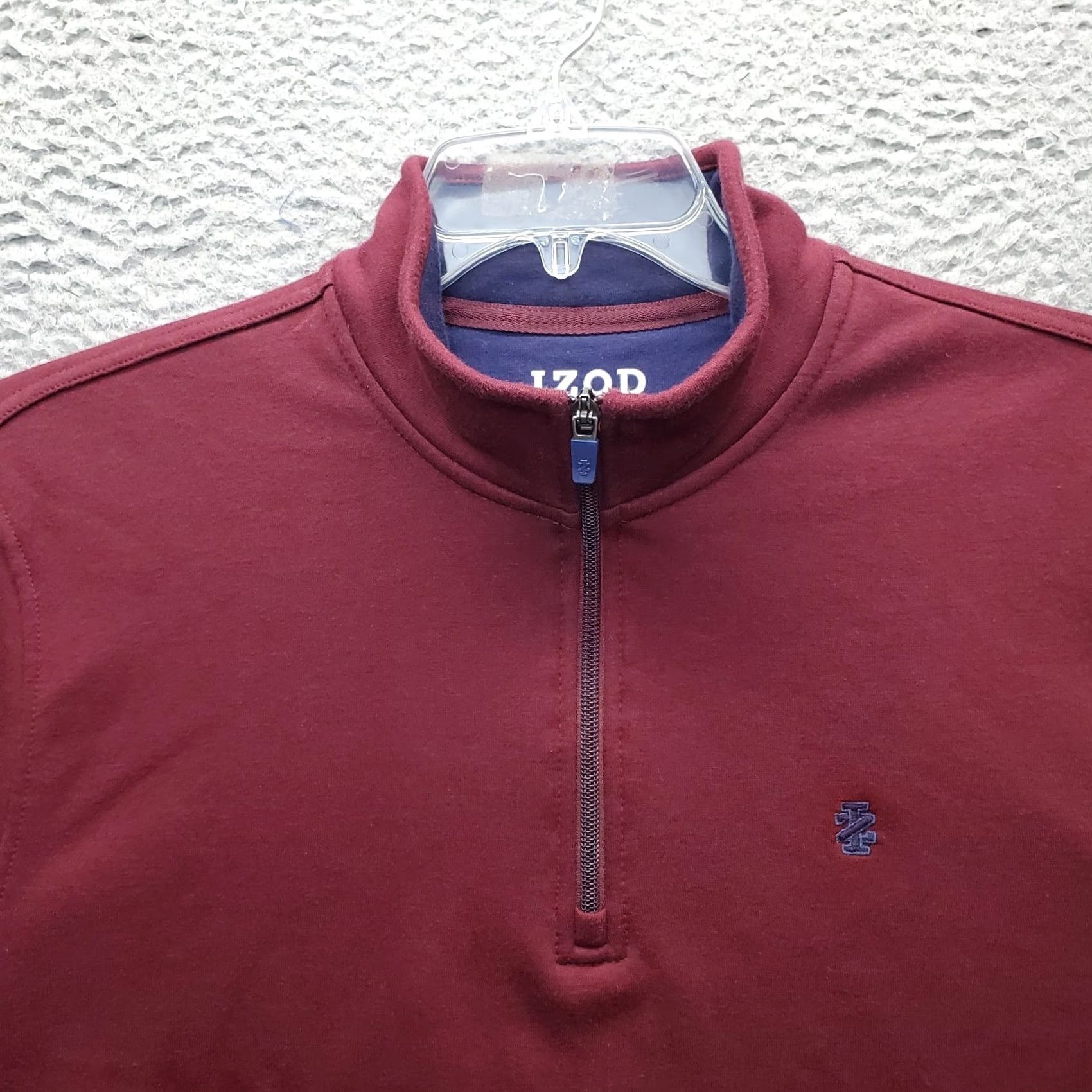 Izod IZOD Golf Sweatshirt Mens M Dark Red Stretch 1/4 Zip EUC Size US M / EU 48-50 / 2 - 7 Thumbnail