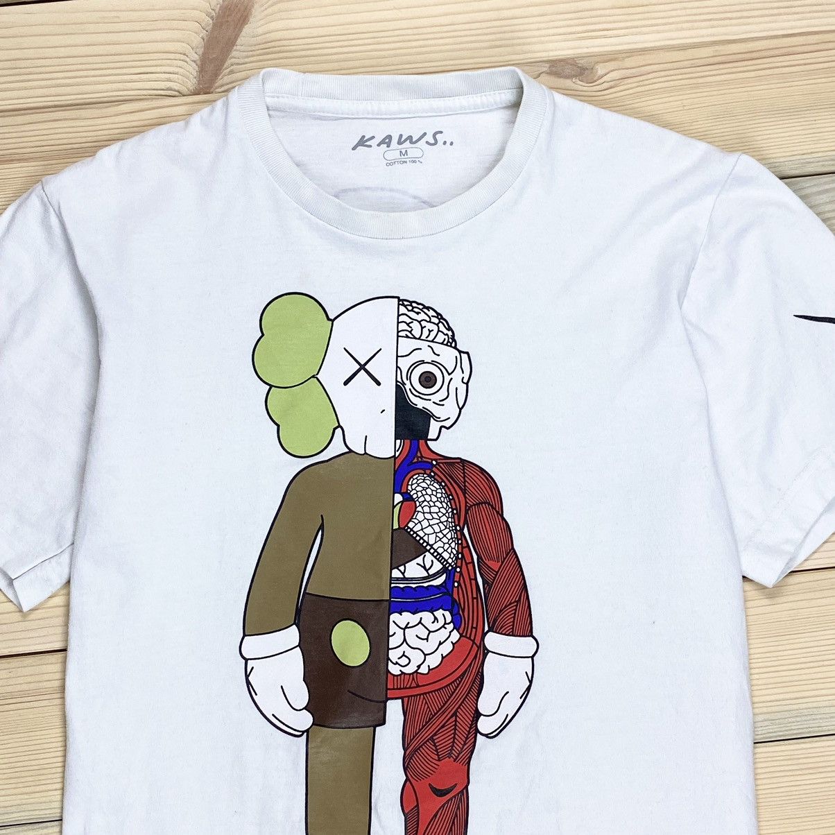 Designer × Kaws 💀KAWS💀 White T-shirt Companion Printed Size US M / EU 48-50 / 2 - 2 Thumbnail