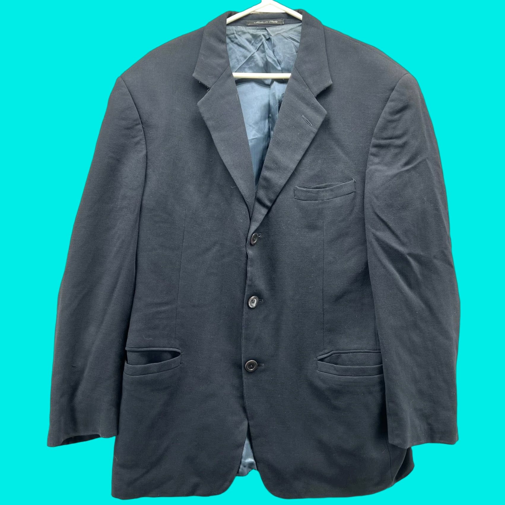 Versace VERSACE Blazer Mens 40 Blue Classic V2 Jacket Single-Breasted Sport Coat Dress Size 40R - 1 Thumbnail