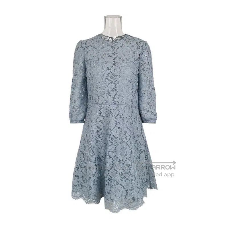 Valentino Valentino Blue lace dress Size S / US 4 / IT 40 - 1 Thumbnail