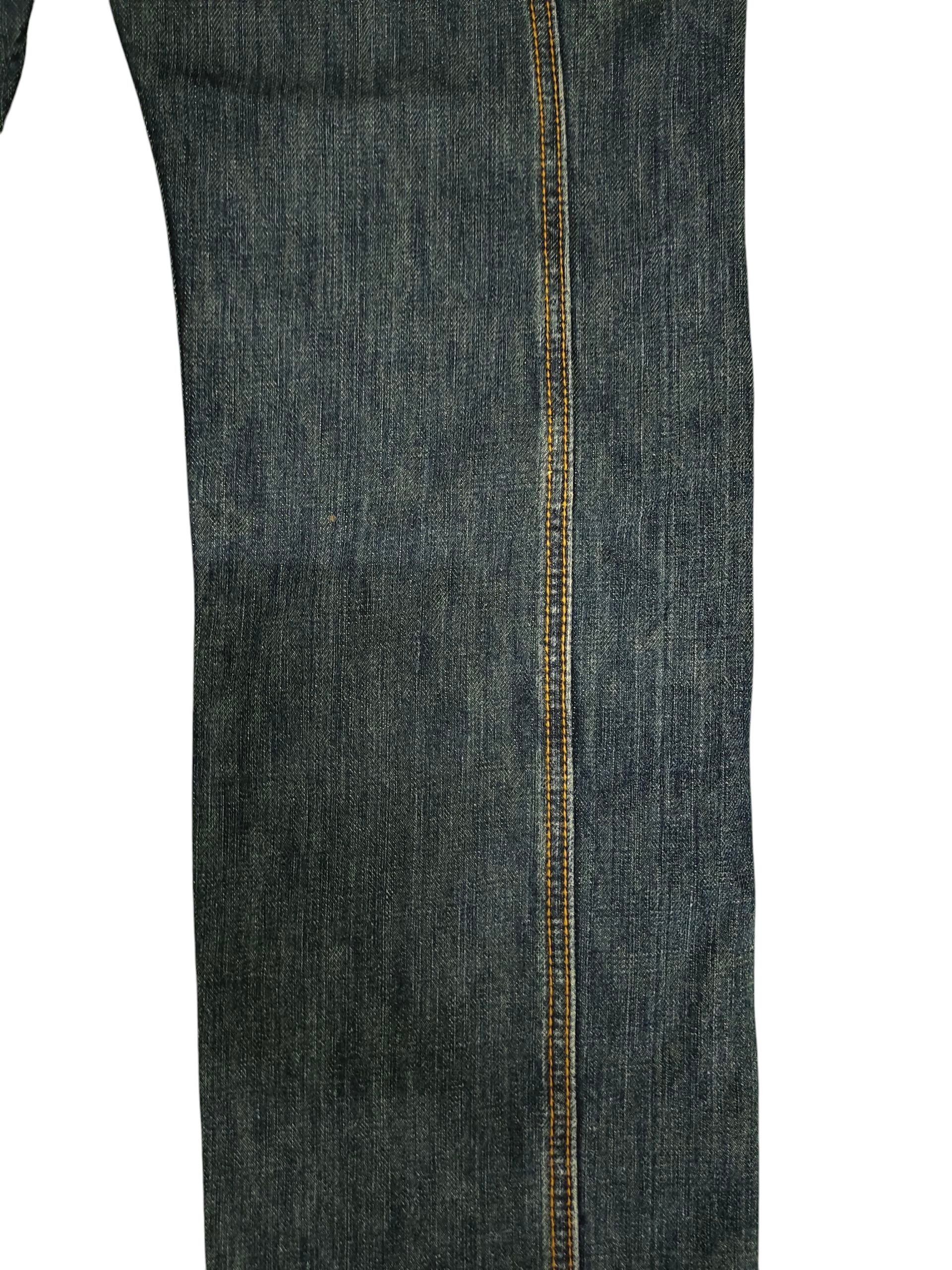 Tribal Streetwear 2000s Tribal Streetwear Embroidered Logo Pocket Denim Jeans Size US 33 - 3 Thumbnail