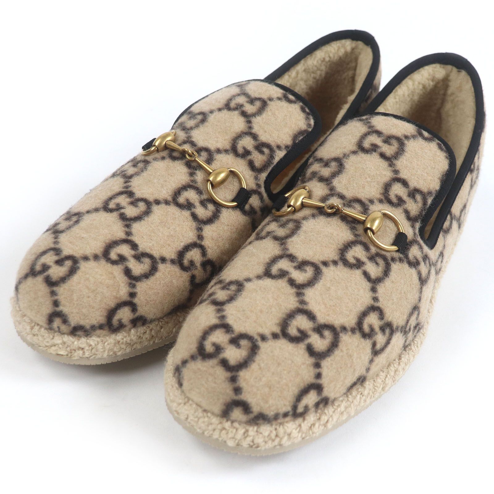 Gucci Gucci Gucci GG logo Horsebit Mouton Slip-on Natural Material Shoes DUTY FREE for USA Size ONE SIZE - 1 Thumbnail