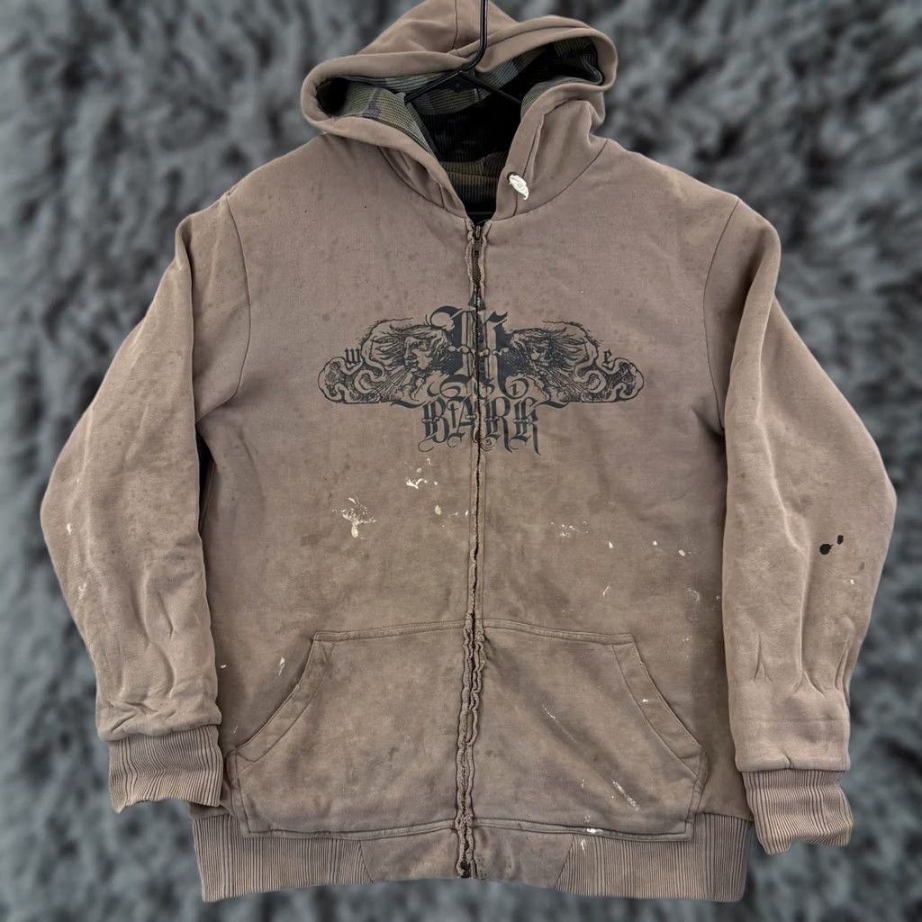 Vintage VINTAGE Mbarb Hoodie Sweatshirt Men’s Medium Zip Up Camo Lined Grunge Skate Y2K Beige Size US M / EU 48-50 / 2 - 1 Thumbnail