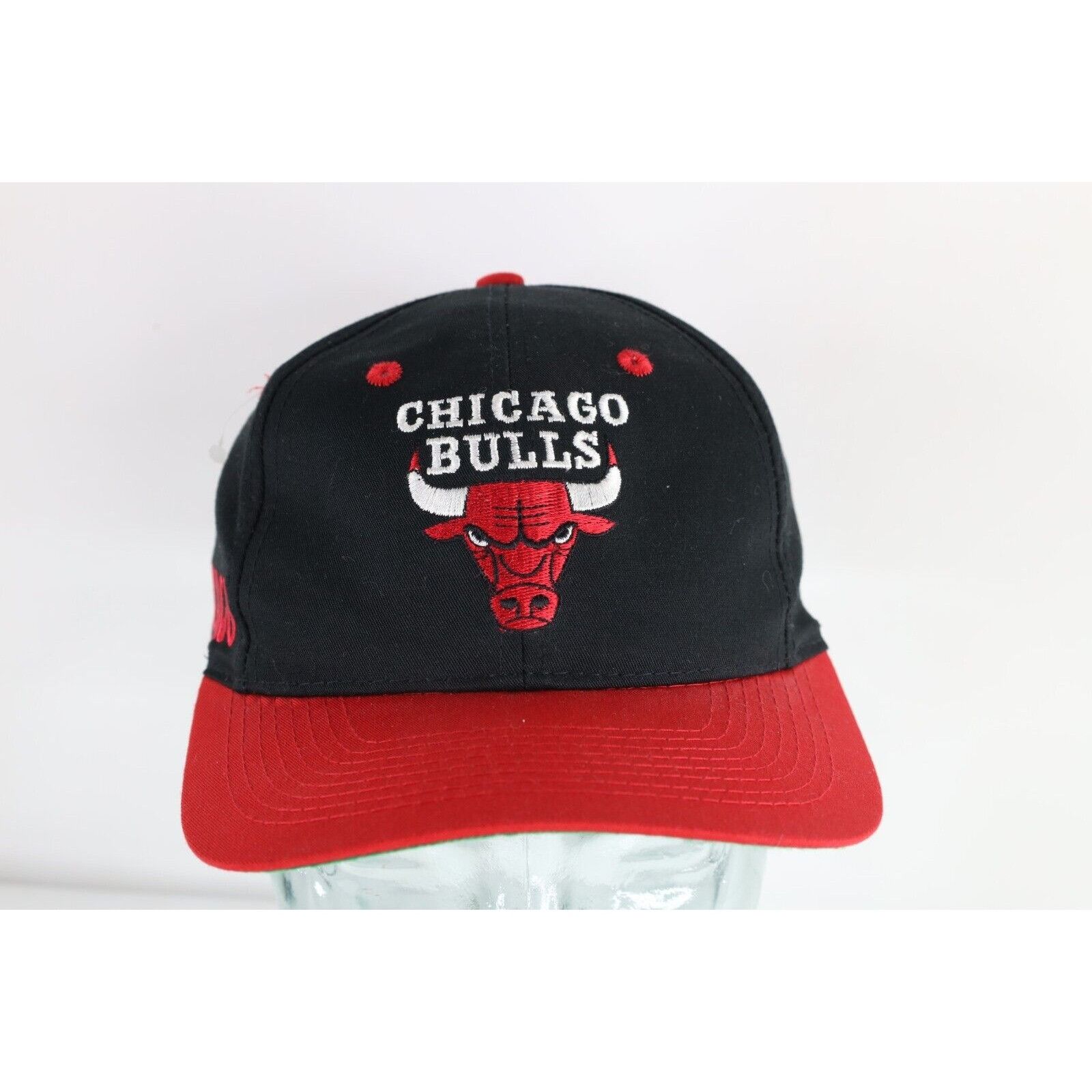 Vintage Deadstock Vintage 90s Spell Out Side Back Chicago Bulls Hat Size ONE SIZE - 2 Thumbnail