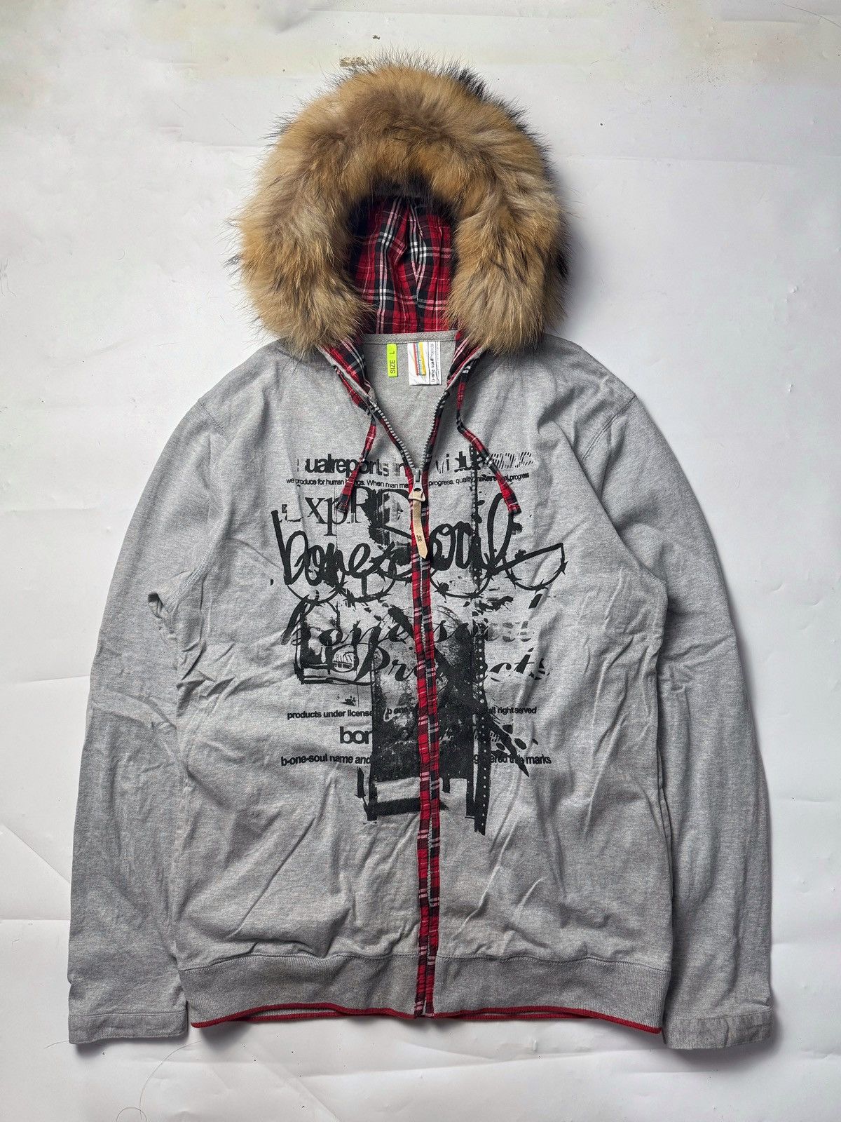 Fur Hoodie Japanese Poem Bone Soul Ifsix styled
