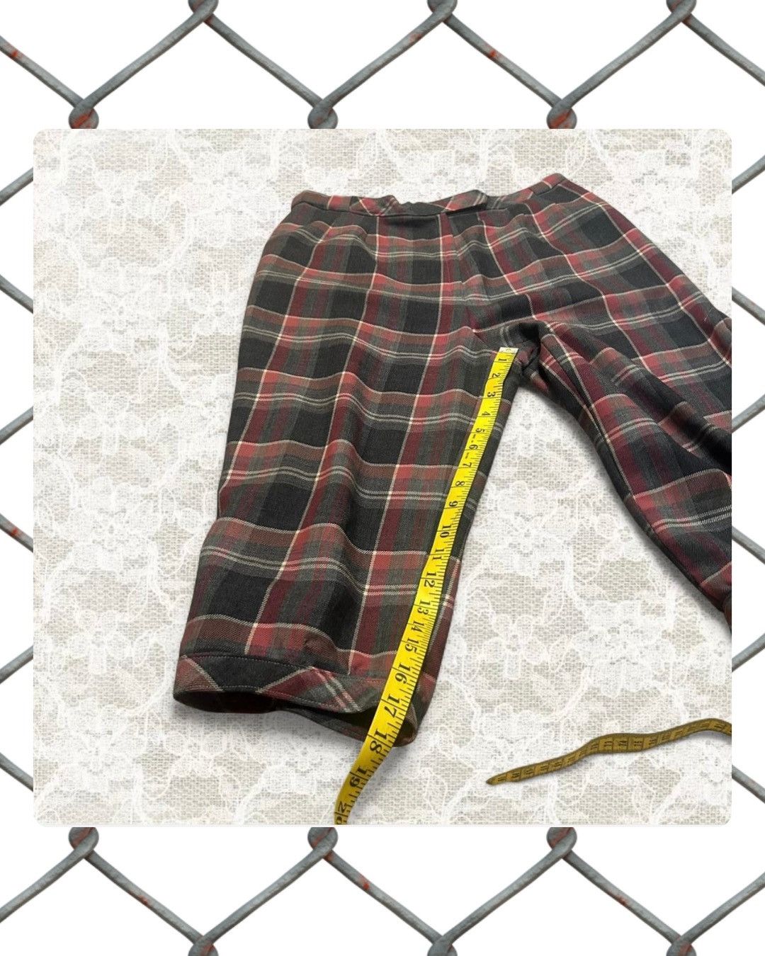 Other vintage red and black tartan golfing pants Size 31" - 6 Thumbnail