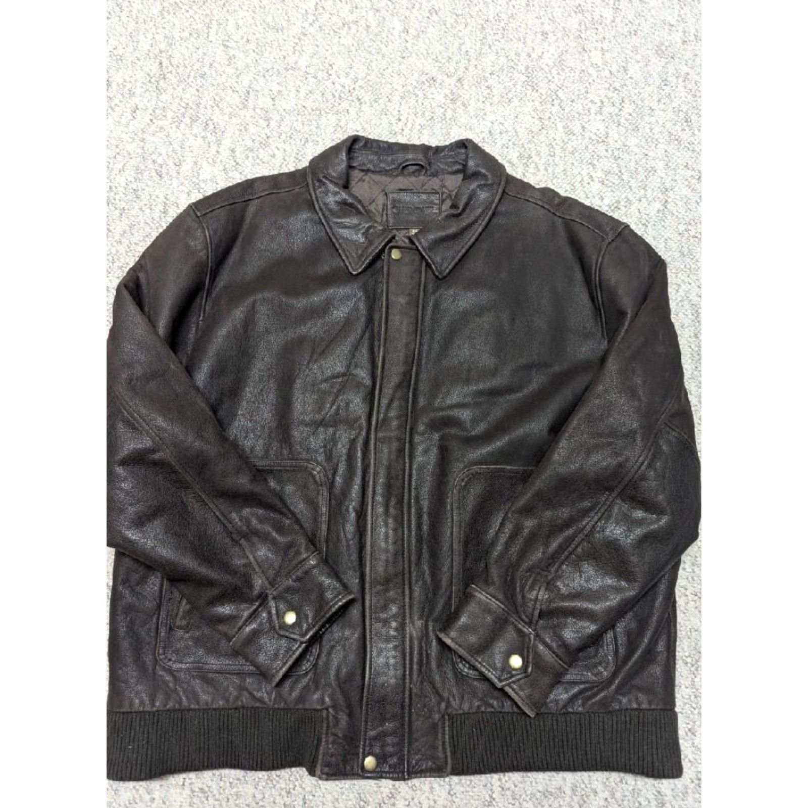 Cherokee vintage 1990s bomber jacket 2XL cowhide leather PATINA motorcycle y2k mad max Size US XXL / EU 58 / 5 - 4 Thumbnail