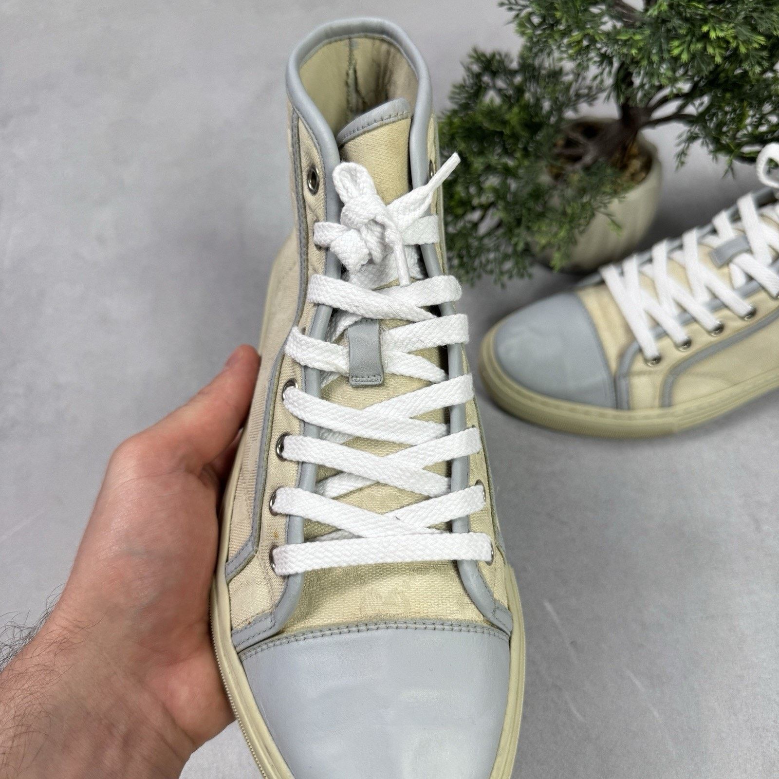 Gucci Gucci GG Monogram High Sneaker Size US 7 Grey Size US 7 / EU 40 - 7 Thumbnail