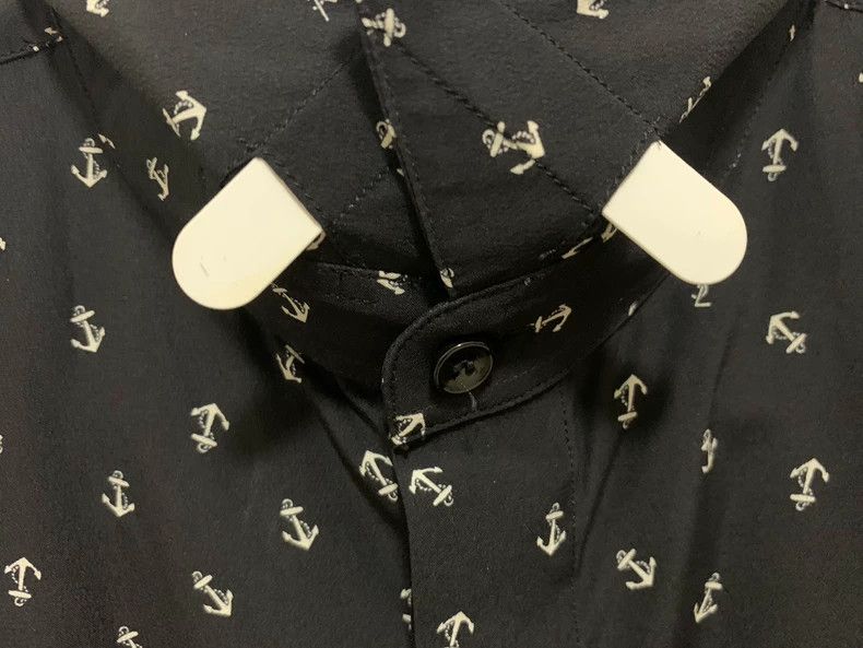 Saint Laurent Paris Saint laurent paris 20 FW mulberry silk anchor shirt 2506-N Size US XXS / EU 40 - 6 Thumbnail