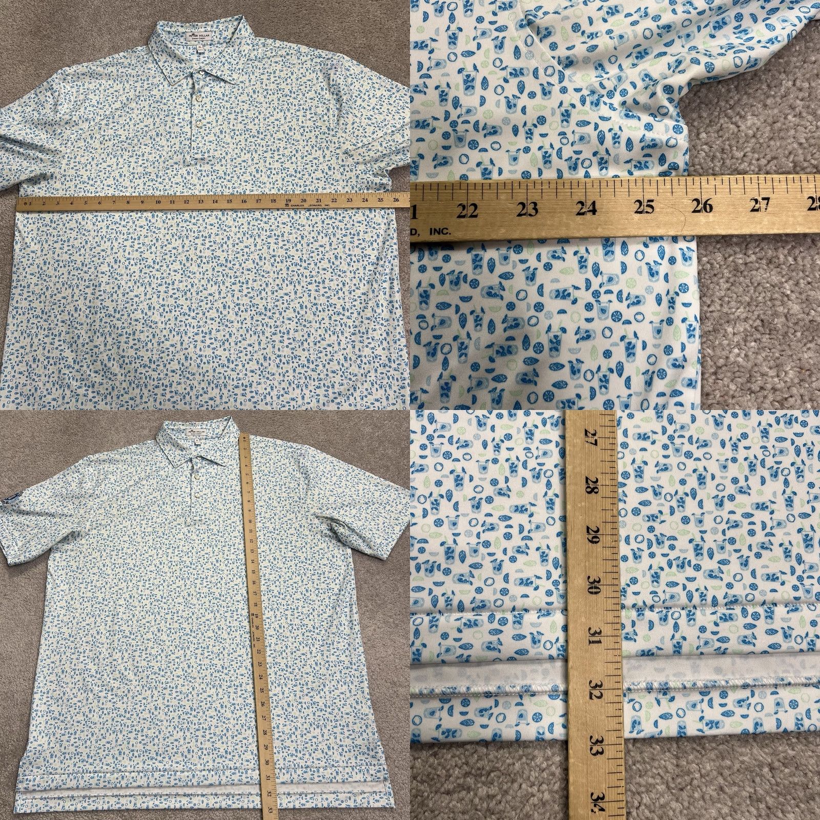 Peter Millar Peter Millar Summer Comfort Polo Shirt Men XL Blue All Over Drinks Embroidered OSU Golf Club Size US XL / EU 56 / 4 - 8 Thumbnail