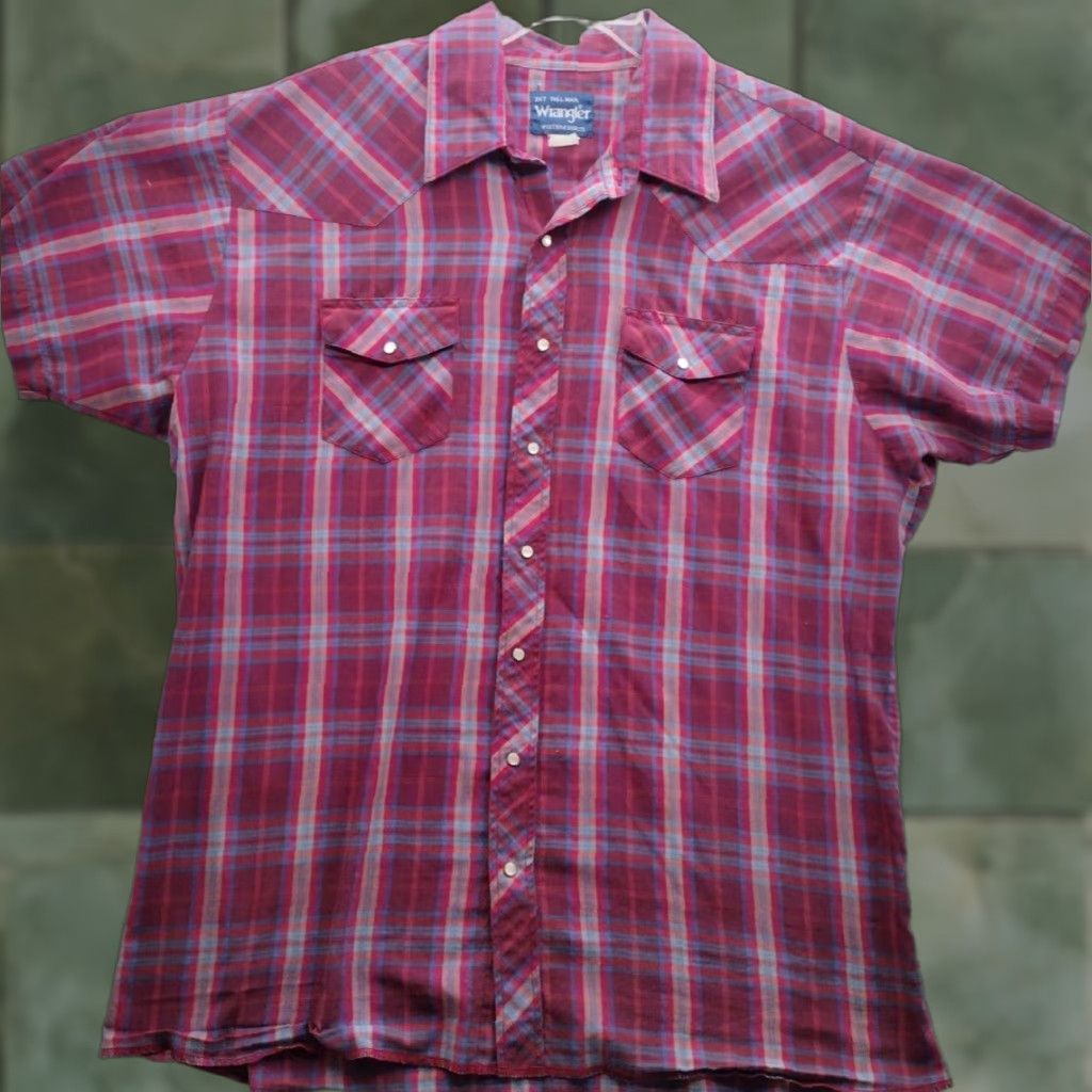 Wrangler VTG Wrangler Western Shirt Mens 2XT Short Sleeve Size US XXL / EU 58 / 5 - 1 Thumbnail
