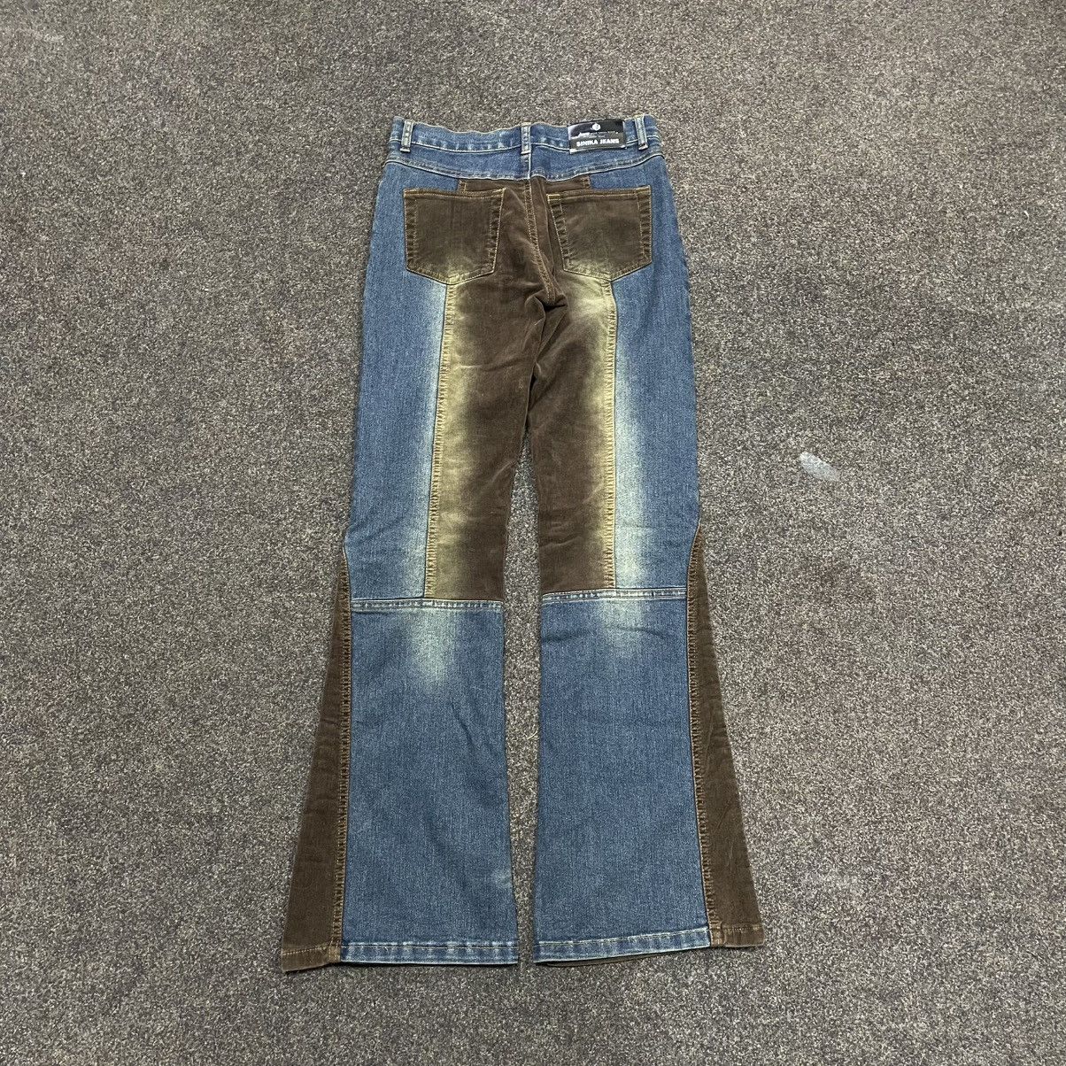 Vintage Y2K Baggy Wide Leg Distressed Patchwork Pants Streetwear Size 30" / US 8 / IT 44 - 2 Thumbnail