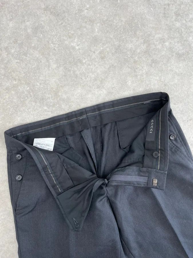 Gucci 2000s Gucci Dark Grey Regular Tailored Pants Size US 34 / EU 50 - 5 Thumbnail