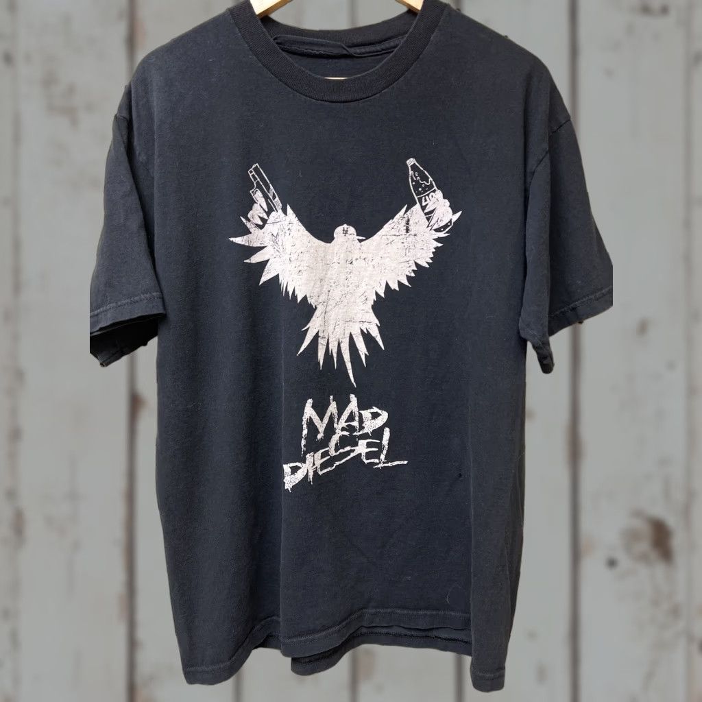 Diesel Mad Diesel Band T-shirt Black Short Sleeve Crew Neck Men L Vintage No* Size US L / EU 52-54 / 3 - 1 Thumbnail