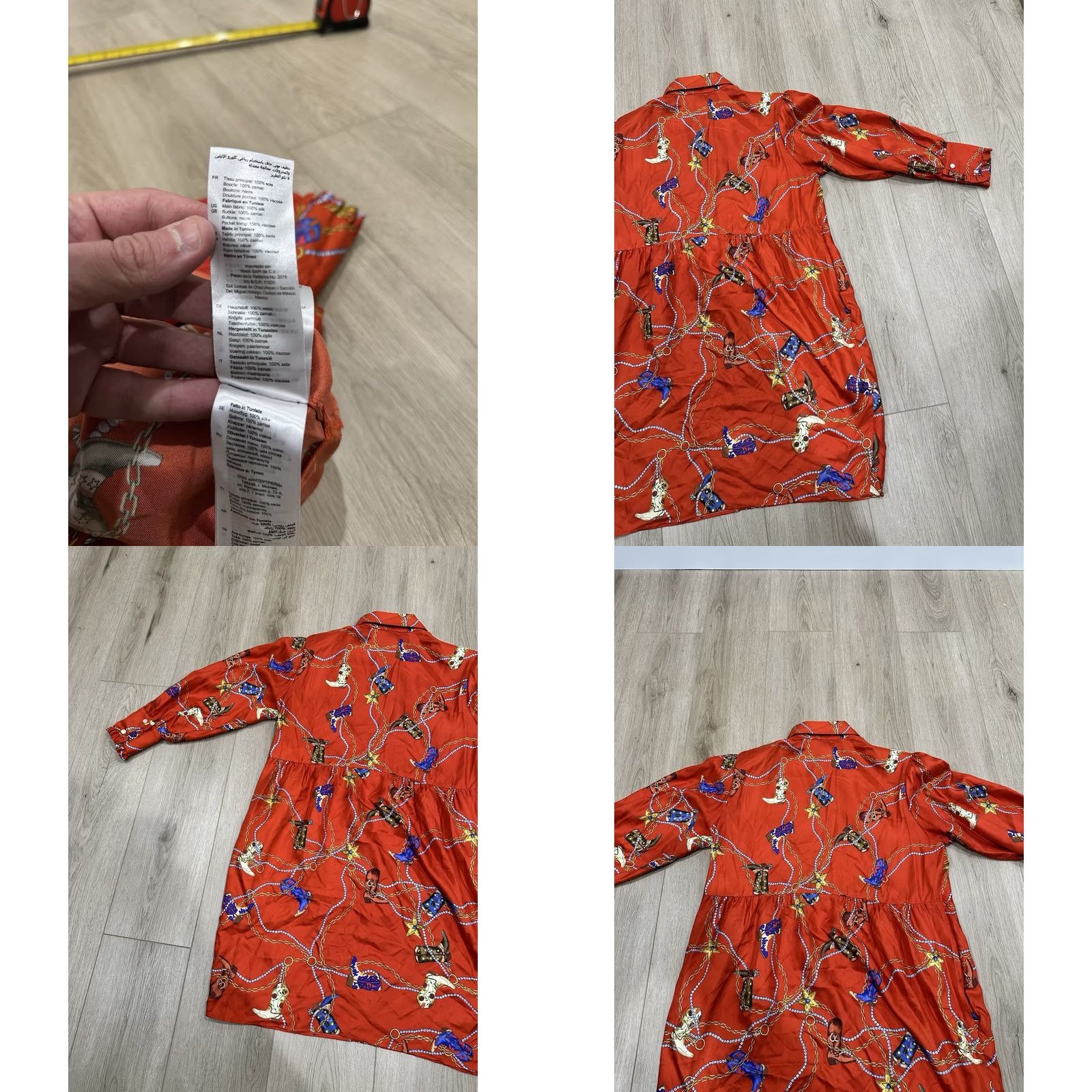 Sandro Sandro Western Silk Cowboy Boot Long Sleeve Shirt Dress Red 40 Women's Vintage Flaw Padded Shoulders Fashion Casual - Mens, Womens Size S / US 4 / IT 40 - 10 Thumbnail