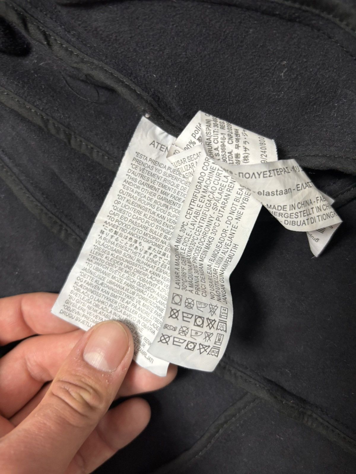 Japanese Brand × Vintage × Zara Avant garde leather jacket asymmetrical zip Size L / US 10 / IT 46 - 8 Thumbnail