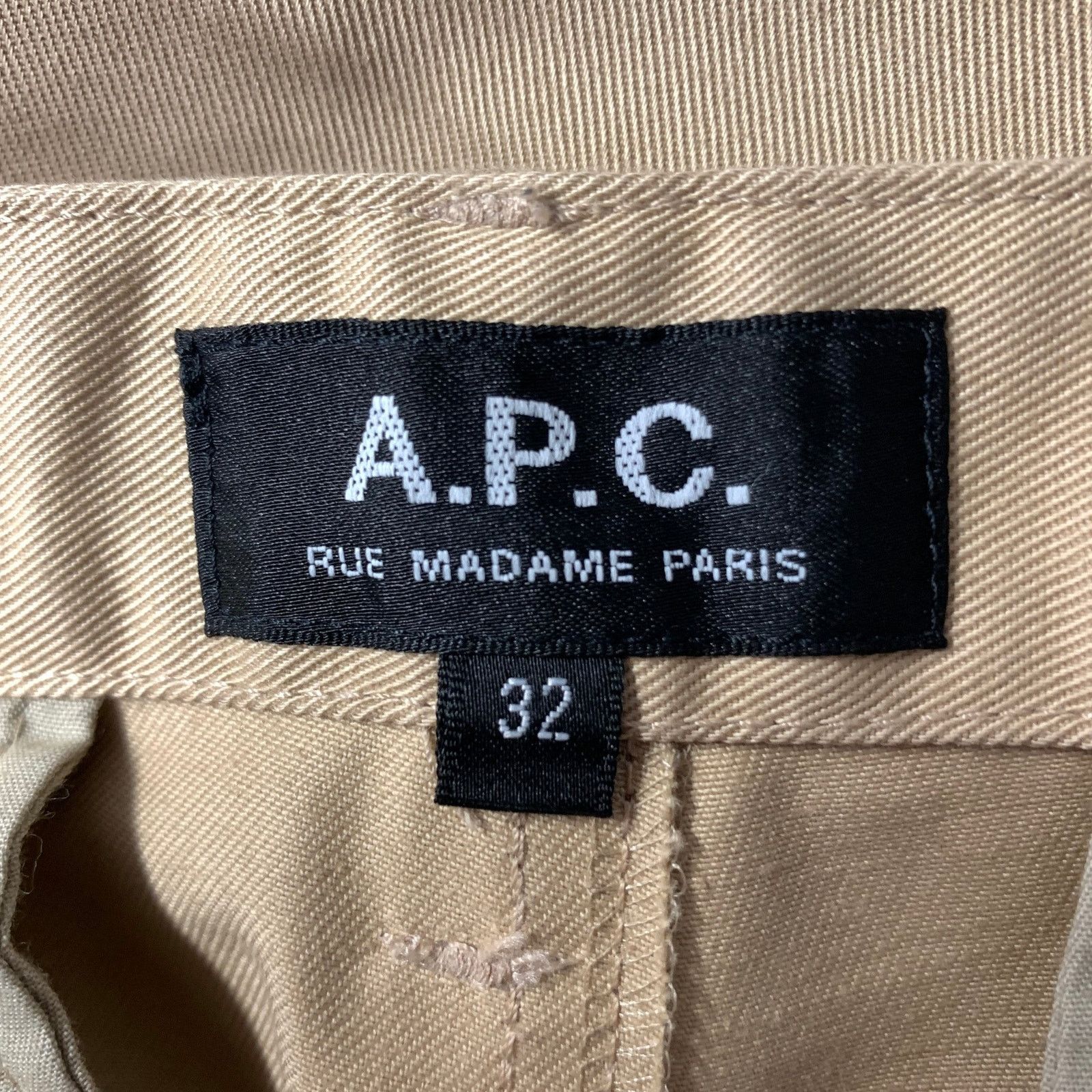 A.P.C. APC Size 34 Khaki Cotton Straight Chino Pants Size US 34 / EU 50 - 4 Thumbnail