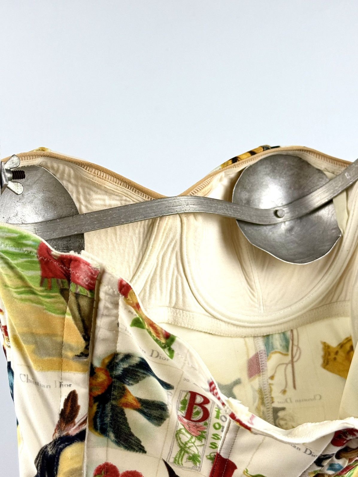 Dior Dior - John Galliano - SS/02 - Stamp Print - Bustier Corset Size XS / US 0-2 / IT 36-38 - 14 Thumbnail