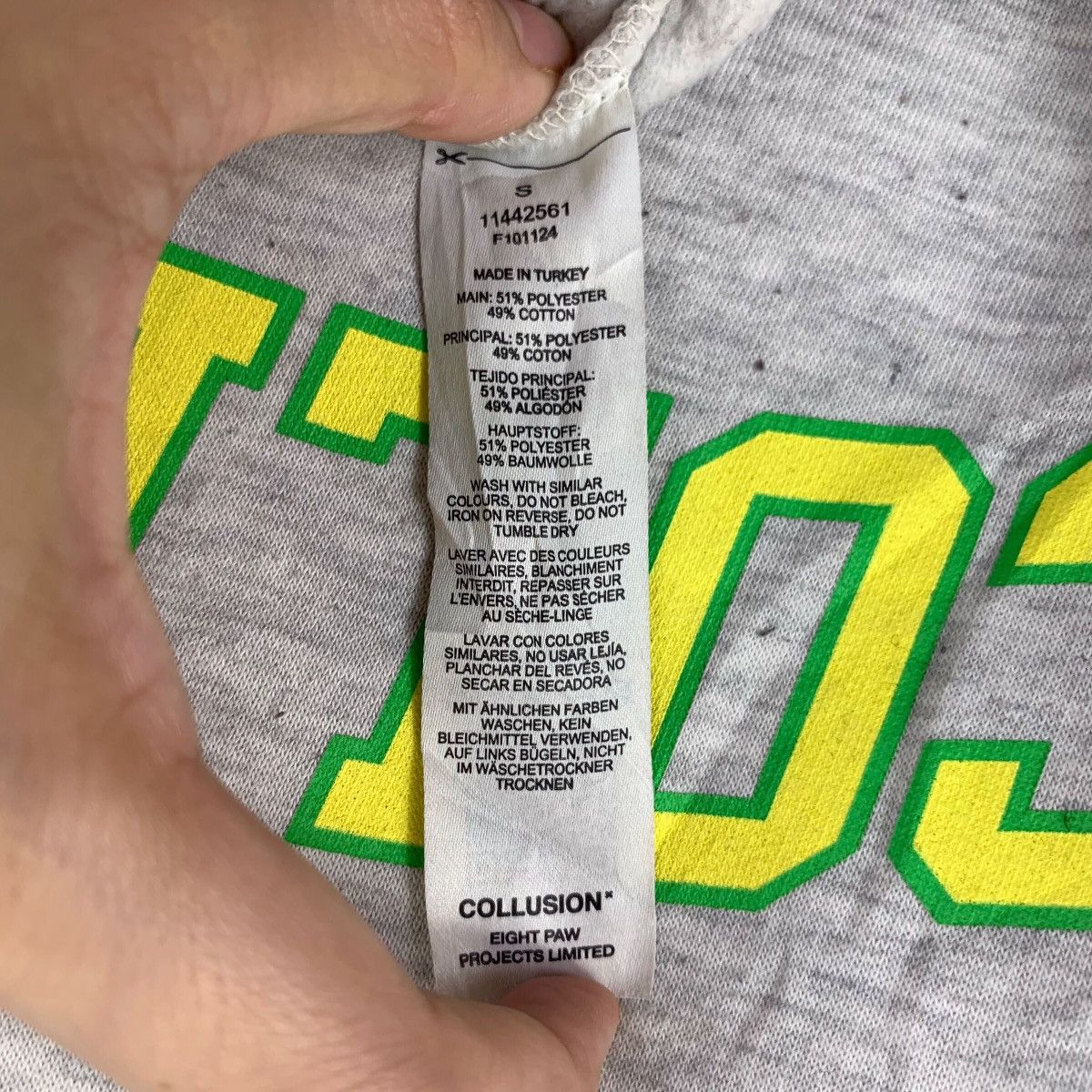 Vintage ASOS COLLUSION 2018 Logo Print Grey Sweatshirt Size US S / EU 44-46 / 1 - 8 Thumbnail