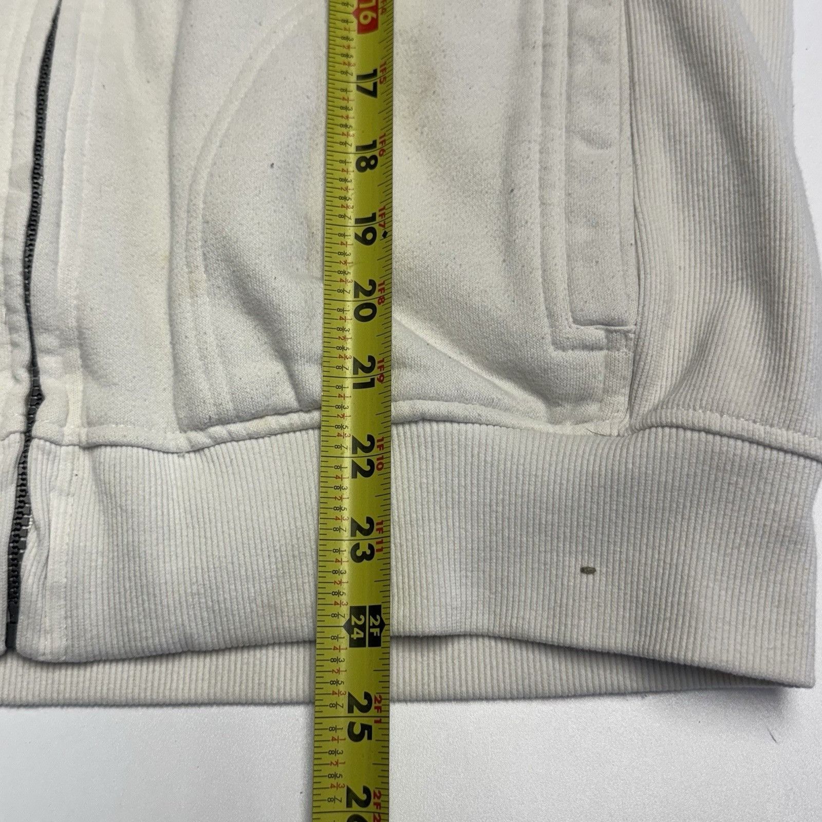 Vintage Green Tea Hoodie Sweatshirt Womens XL 24x24 White Full ZIp F Size XL / US 12-14 / IT 48-50 - 20 Thumbnail