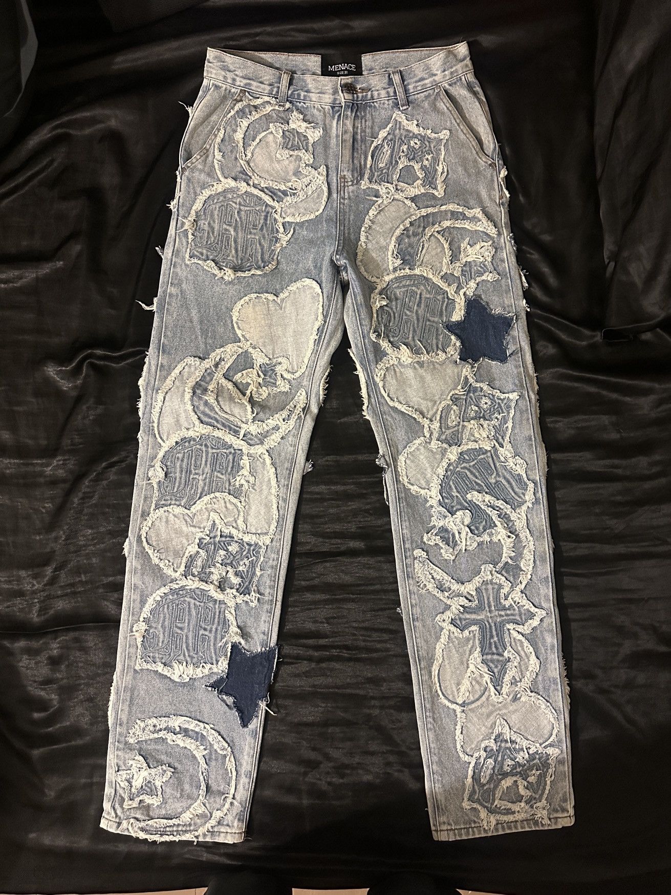 Menace ICONOGRAPHY DENIM PATCH WORK PANTS Size US 30 / EU 46 - 1 Thumbnail