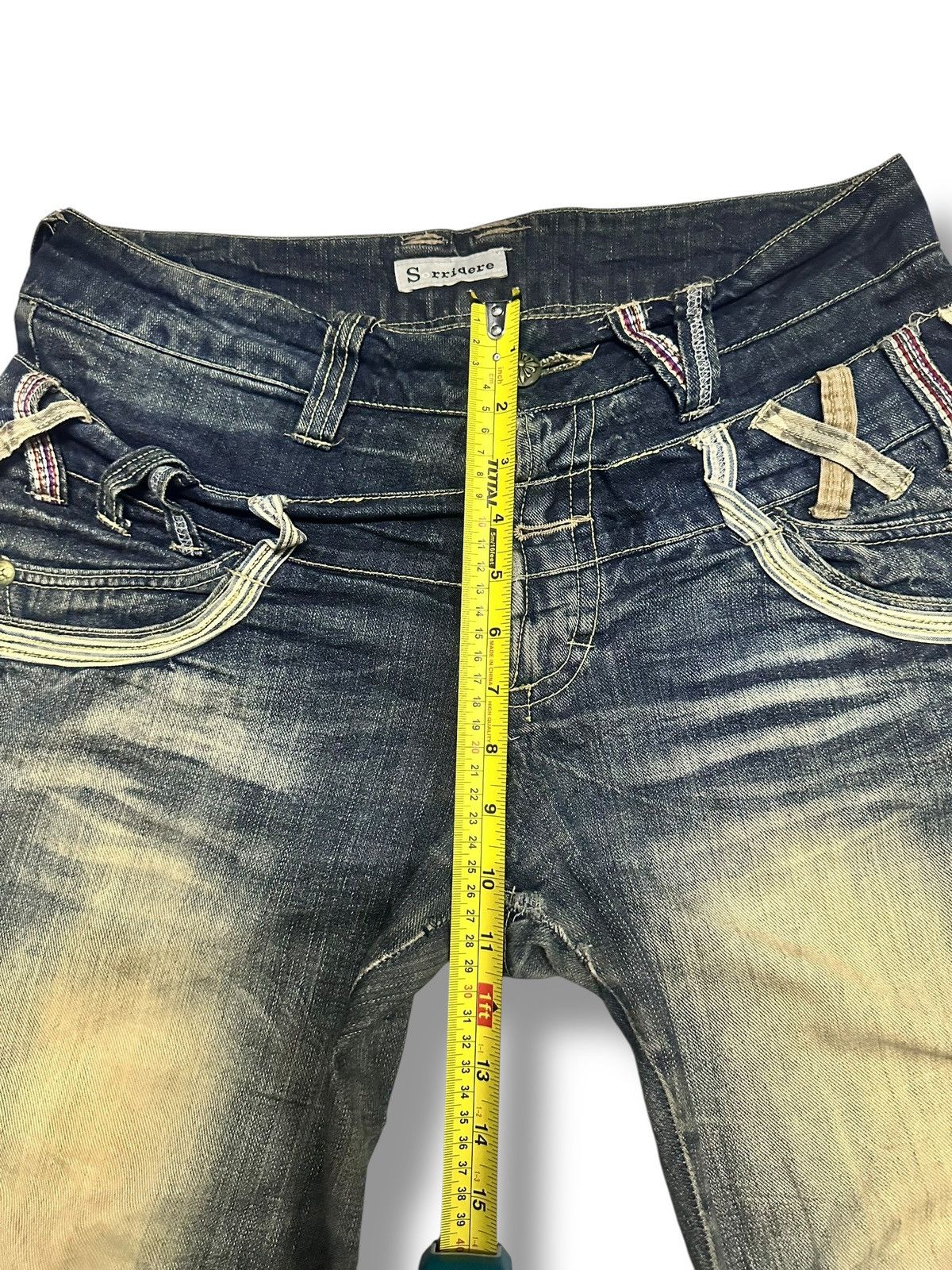 Japanese Brand Sorridere Distressed Japan Jeans Wideleg Style With MudWash Size US 34 / EU 50 - 13 Thumbnail