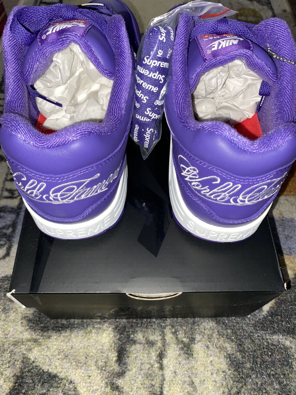 Nike × Supreme Supreme Nike Air Max 1 ‘87 SP Purple Size US 8.5 / EU 41-42 - 5 Thumbnail