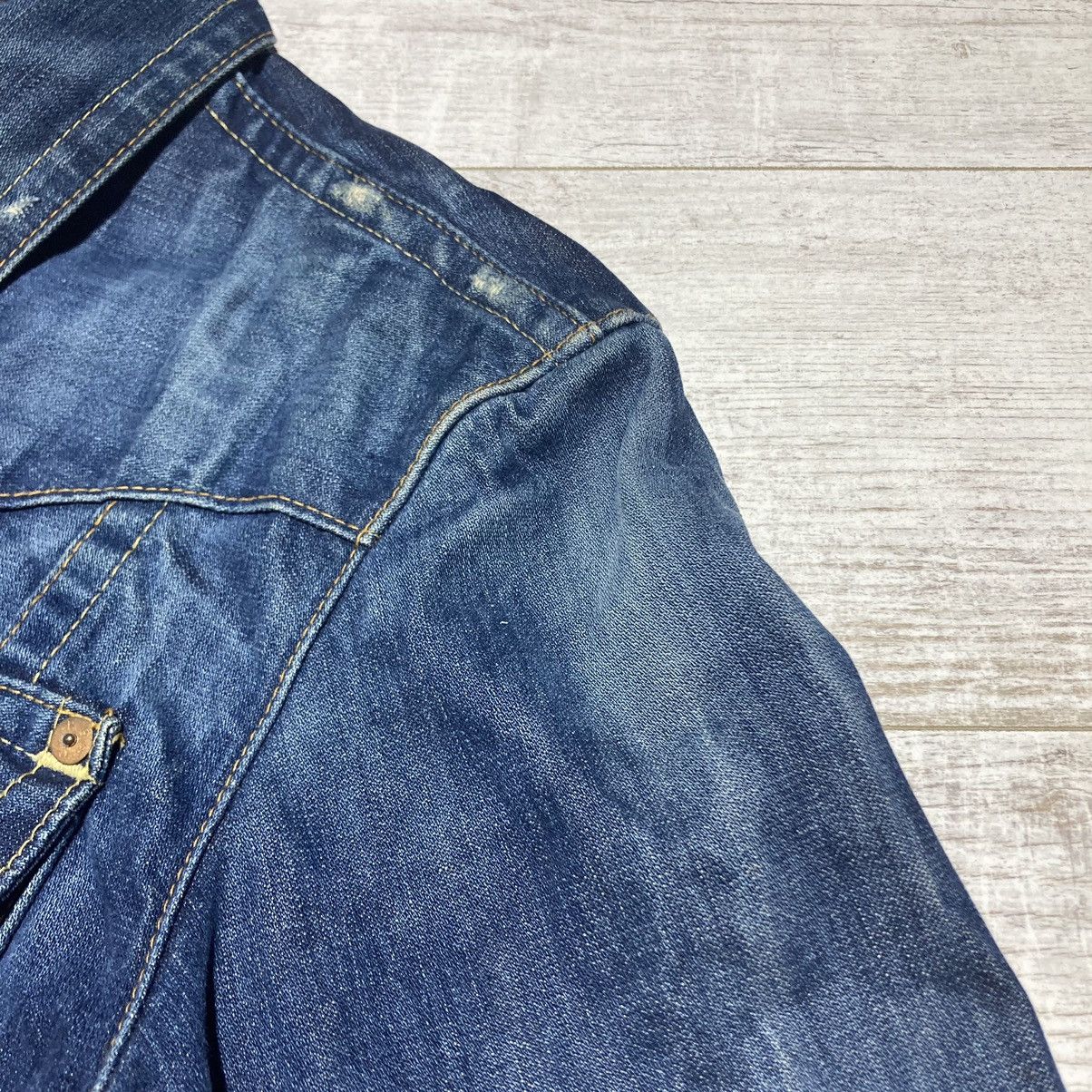 True Religion True Religion Jimmy Super Distressed Denim Jeans Jacket Size US XL / EU 56 / 4 - 9 Thumbnail