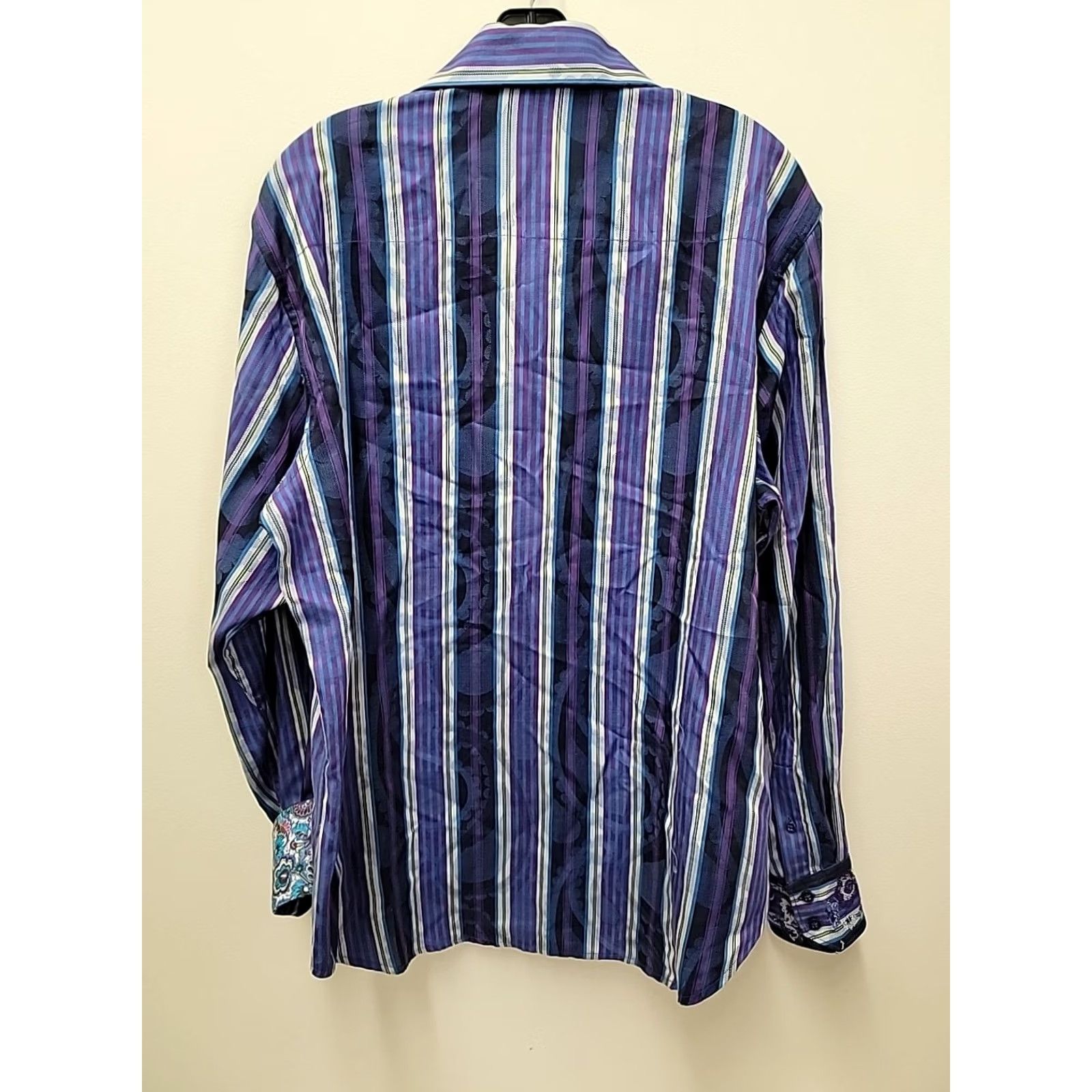 Robert Graham Robert Graham Mens Button-Down Shirt Stripe Multicolor L Large Regular Long Sleeve Button-Up Shirt Size US L / EU 52-54 / 3 - 6 Thumbnail