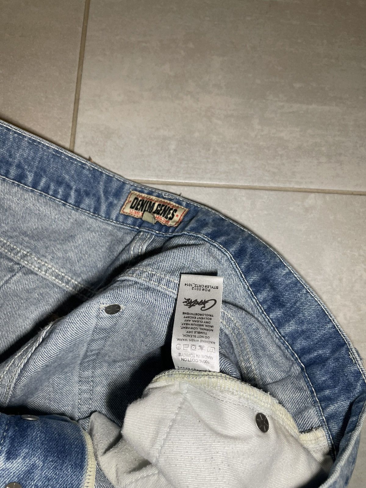Corteiz Jean Corteiz C-Star Denim Genes Gems Blue Baggy Loose Size US 33 - 6 Thumbnail