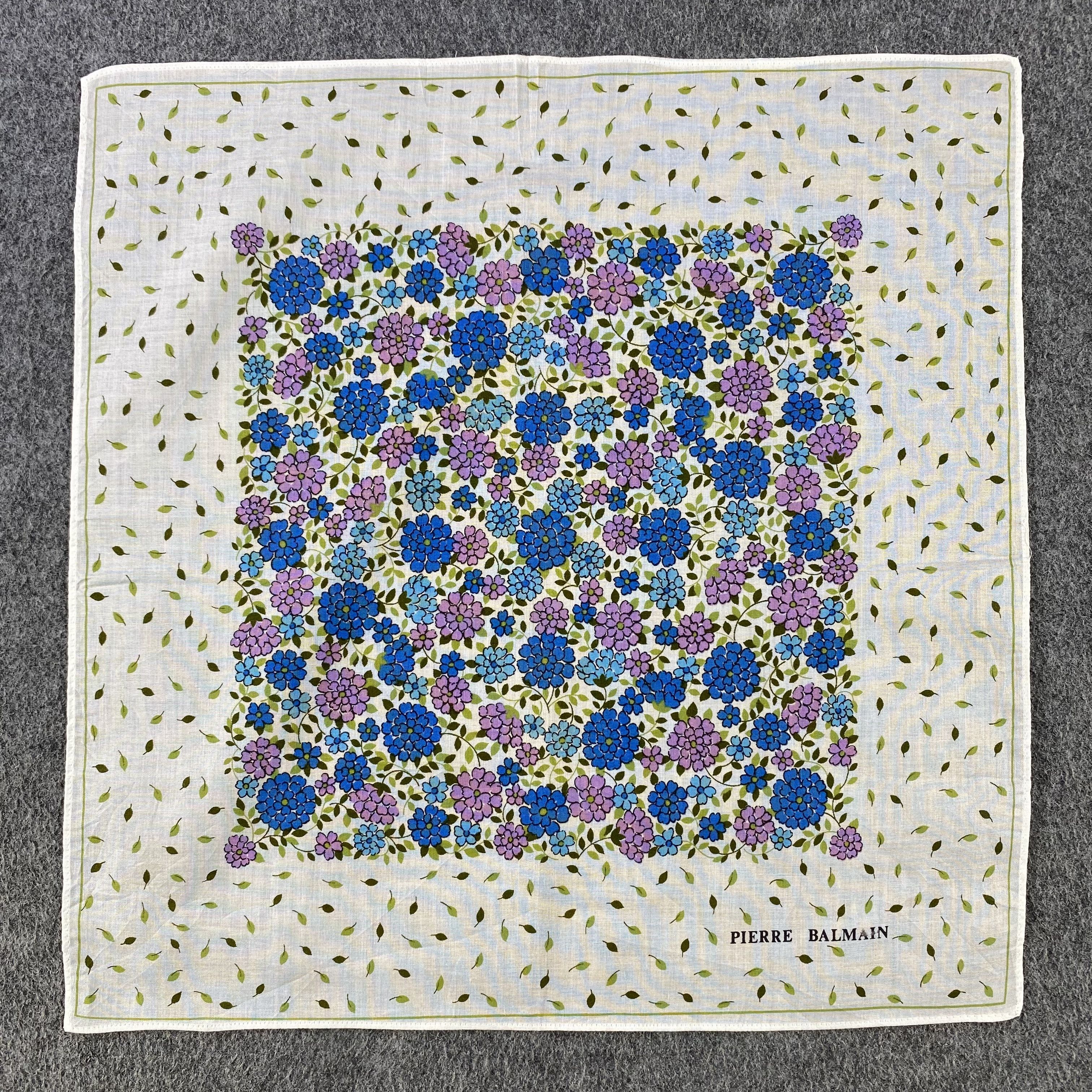 Pierre Balmain × Vintage Pierre Balmain Handkerchief/Neckerchief/Bandana HC570 Size ONE SIZE - 1 Thumbnail