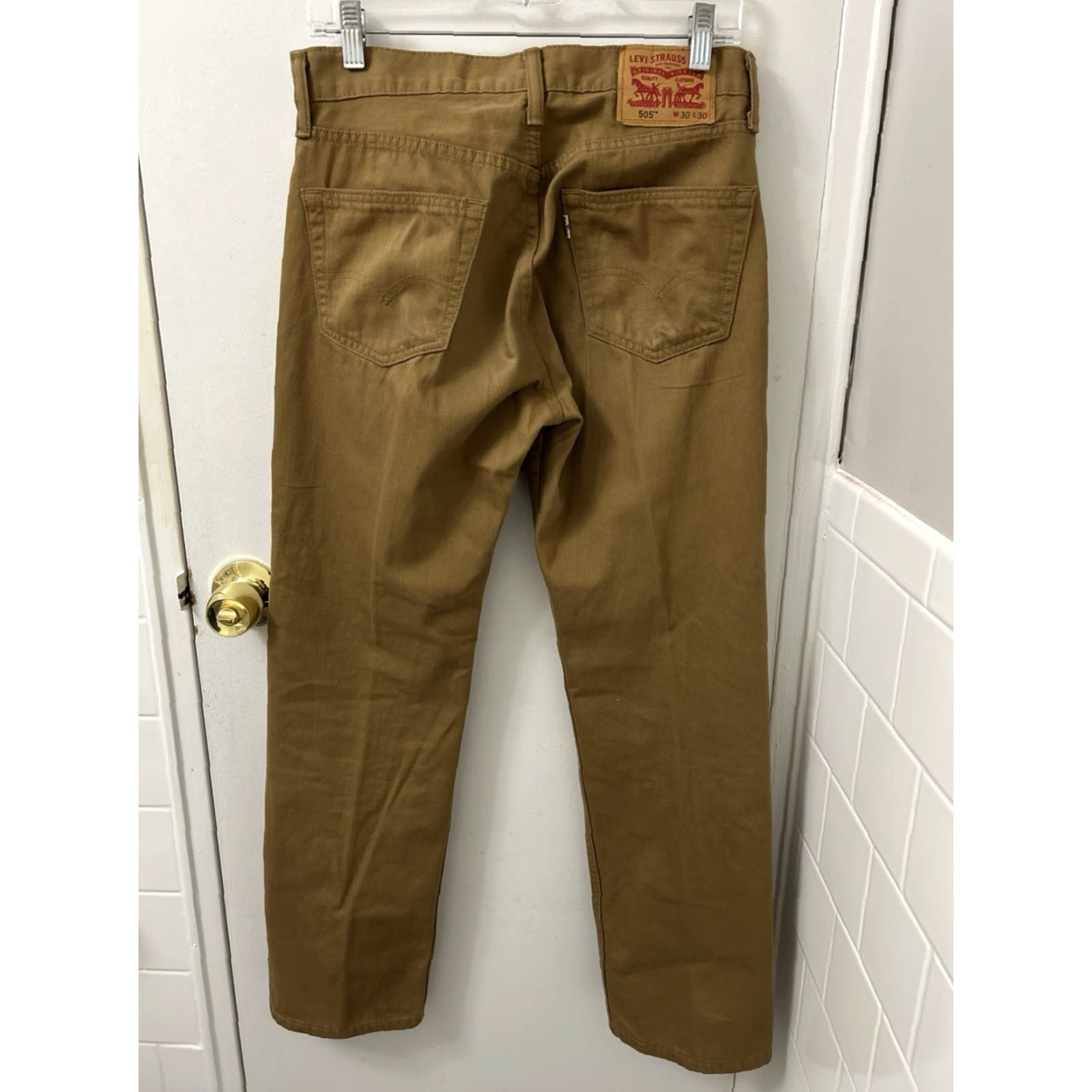Vintage Levi Strauss 505 Pants Mens 30x30 Brown Regular Fit Khakis Trousers Corduroy Stress? 505 Model Size US 30 / EU 46 - 5 Thumbnail