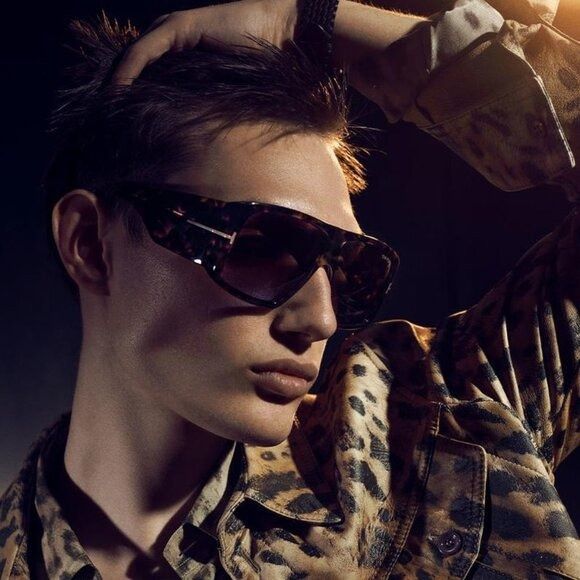 Tom Ford Tom Ford FT1036 56F Raven Sunglasses Havana Aviator Frame Size ONE SIZE - 2 Thumbnail