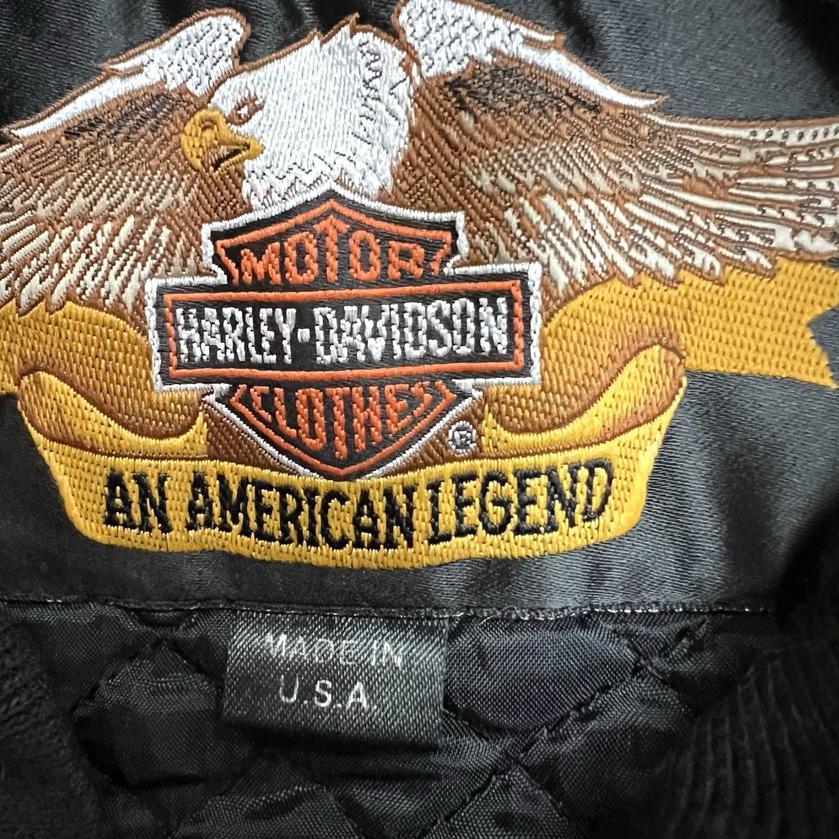 Harley Davidson Harley-Davidson Light Quilted Nylon Embroidered Jacket Men’s S Black USA Size US S / EU 44-46 / 1 - 6 Thumbnail