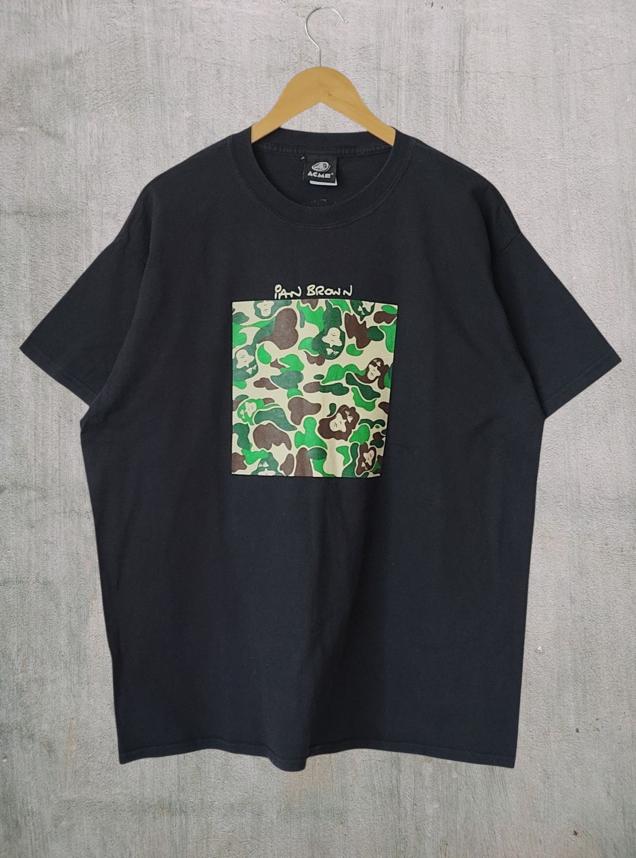 Band Tees Ian Brown x The Stone Roses Bape Camo Faces Merch Tshirt Size US XL / EU 56 / 4 - 1 Thumbnail