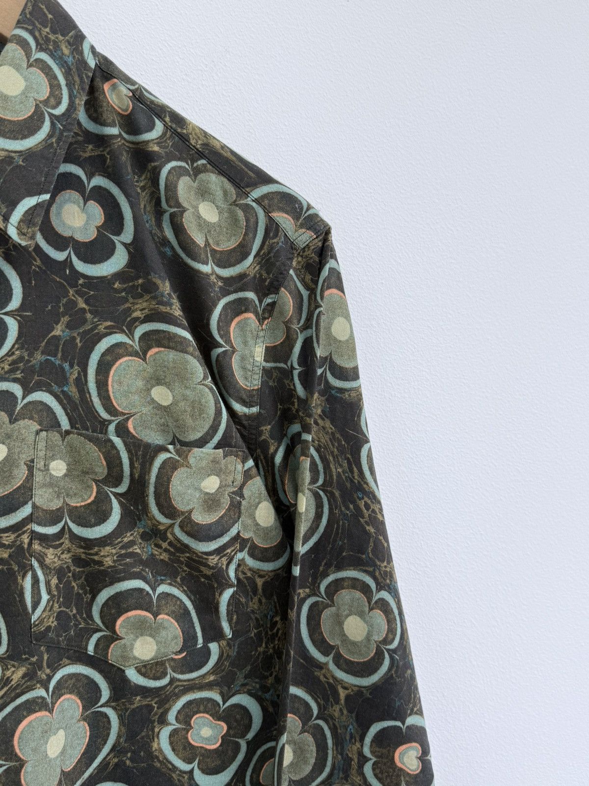 Dries Van Noten Dries Van Noten Floral Print Button Up Shirt Size US M / EU 48-50 / 2 - 3 Thumbnail
