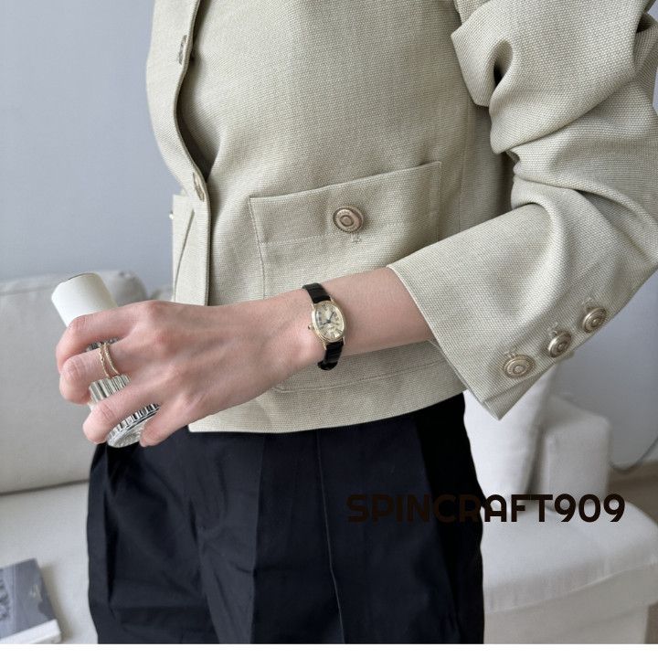 Jewelry Retro Vintage Watch with Leather Strap Size ONE SIZE - 3 Thumbnail