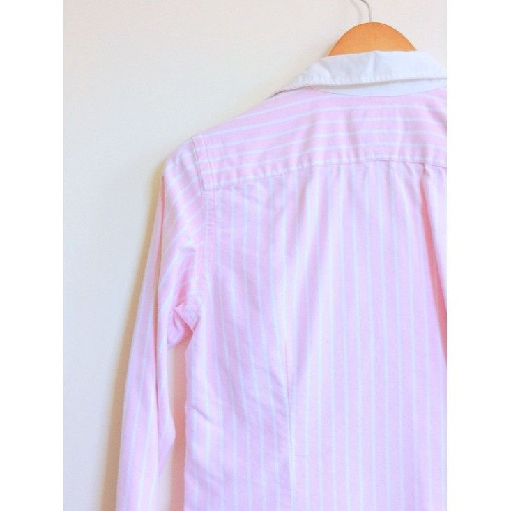 Rugby Ralph Lauren Rugby Ralph Lauren Pink Stripe Oxford Peter Pan Collar Rare Size M / US 6-8 / IT 42-44 - 9 Thumbnail
