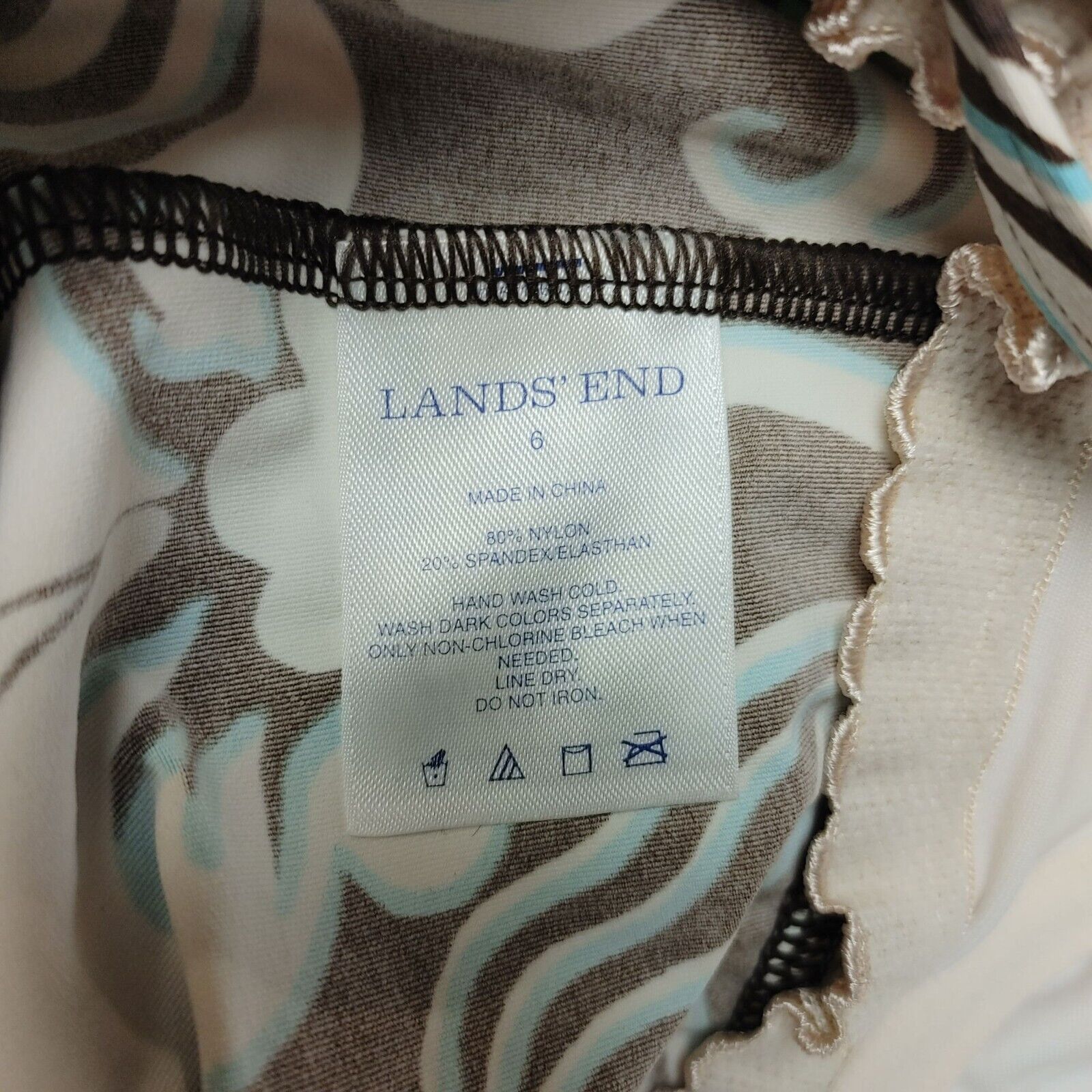 Lands' End Lands End Women's Black/White Floral Tankini Top 6 Size S / US 4 / IT 40 - 3 Thumbnail