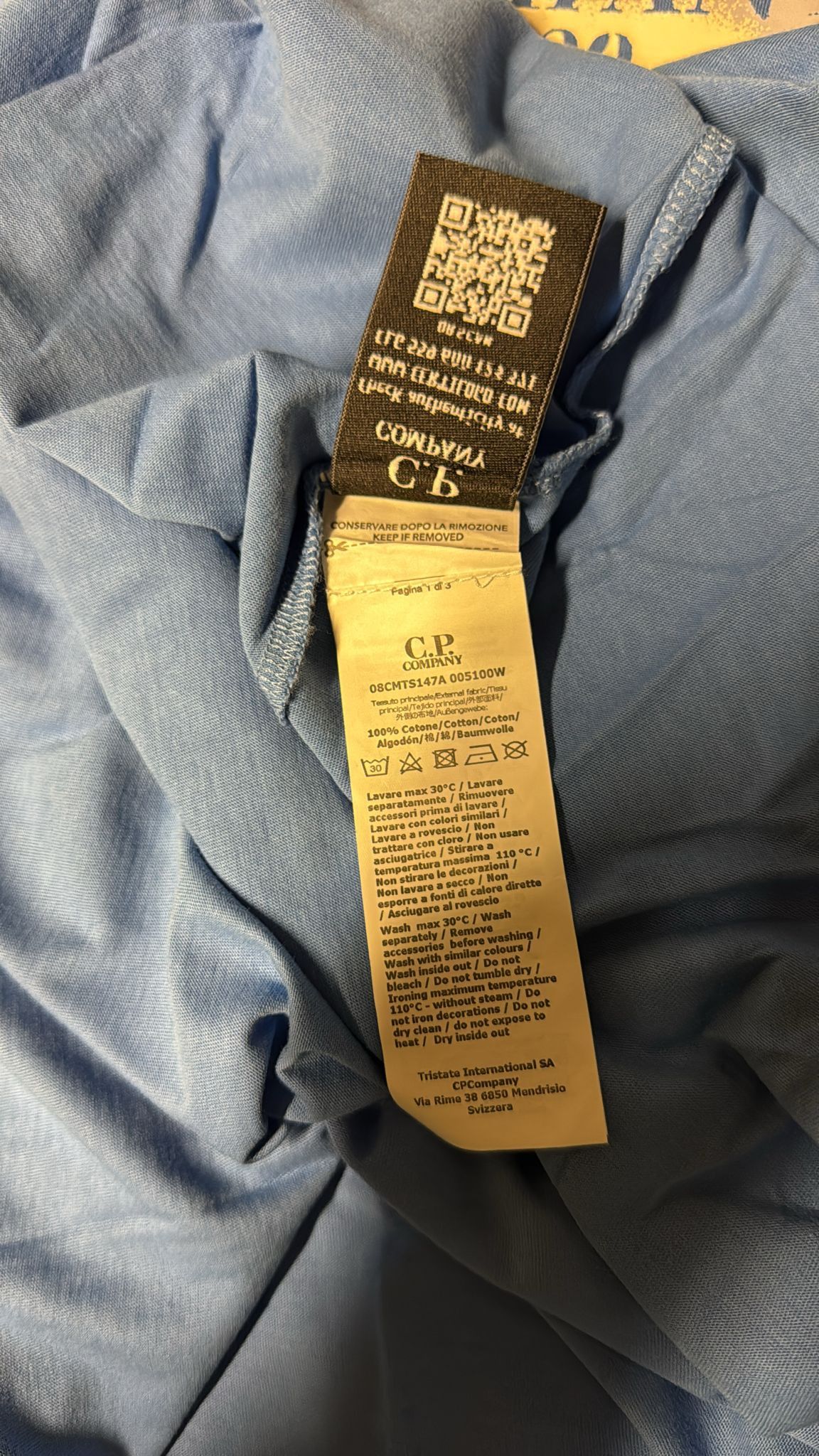 C.P. Company -shirt C.P. Company Painted Logo Light Blue Size US XL / EU 56 / 4 - 6 Thumbnail