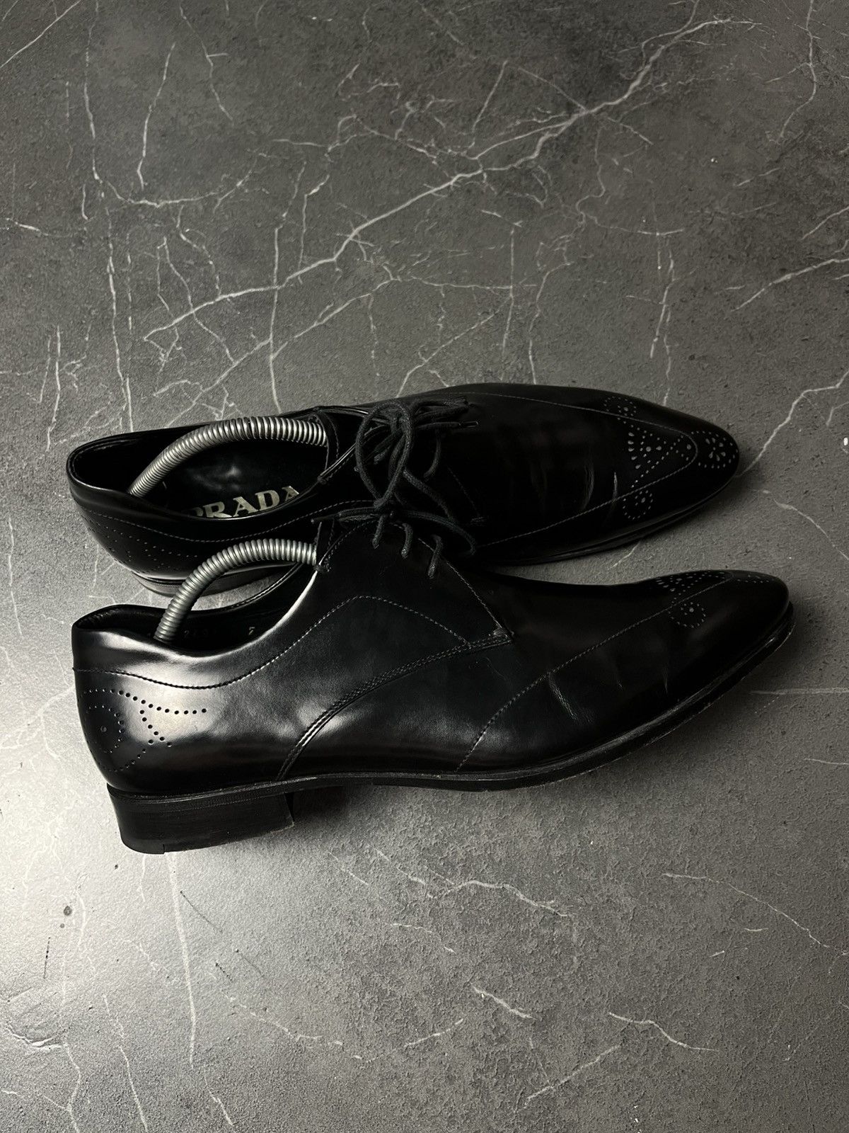 Prada Prada leather vintage shoes Size US 7 / EU 40 - 1 Thumbnail