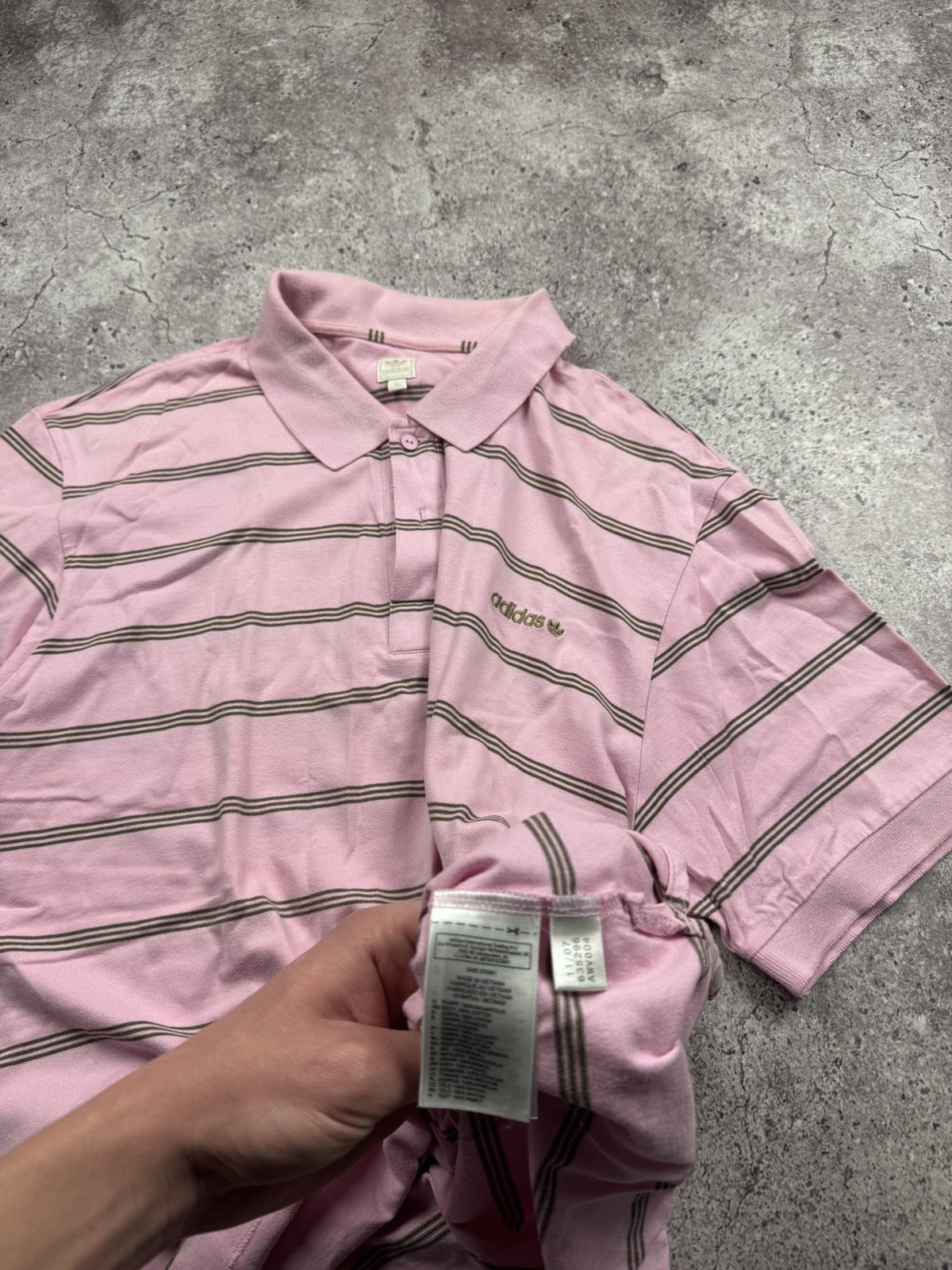 Adidas Vintage Y2K Adidas Pink Striped Polo Rugby Shirt Japanesse Size US XL / EU 56 / 4 - 4 Thumbnail