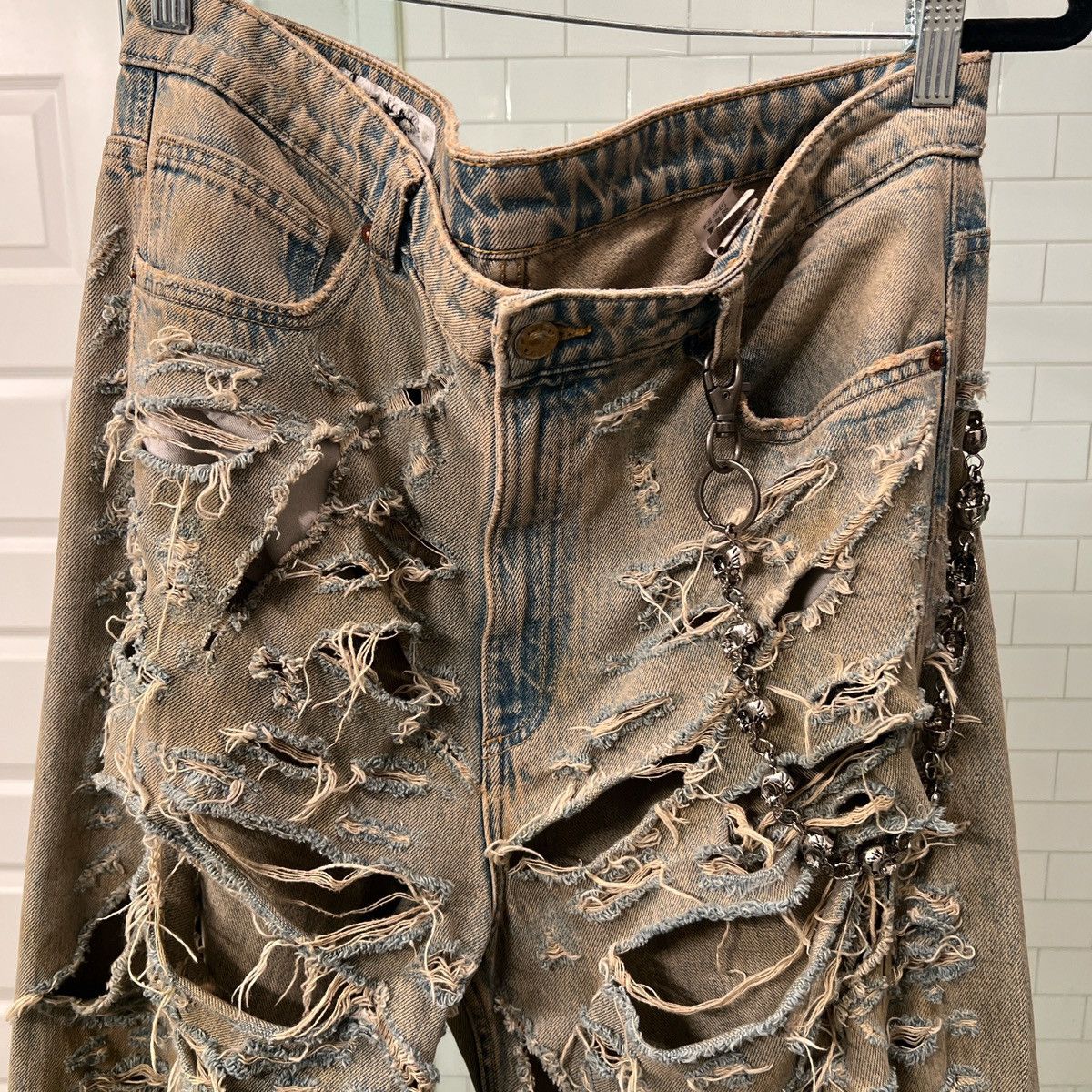 Other 1/1 DIRE NEED STUDIO OIL RIP DENIM Size US 32 / EU 48 - 3 Thumbnail