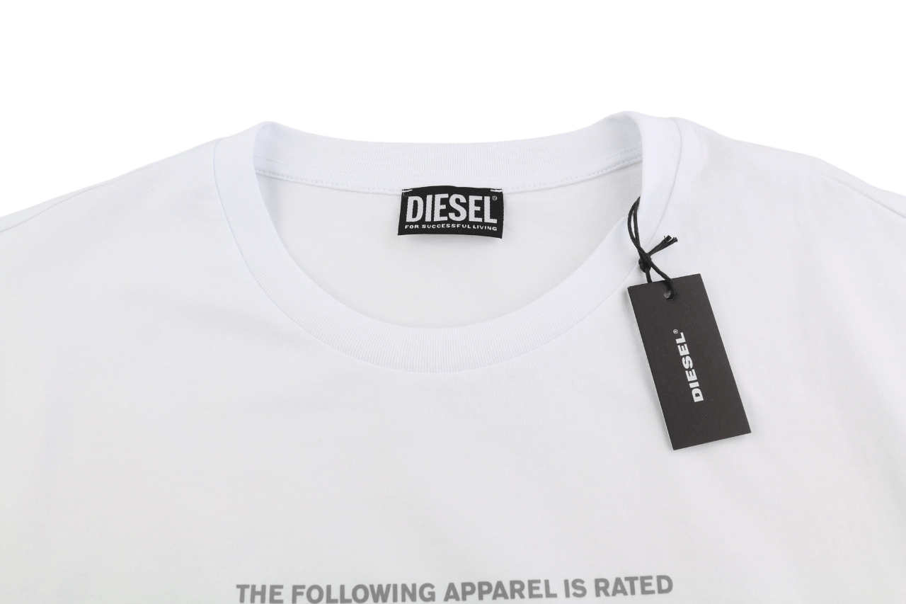 Diesel T-JUST-A35 2XL Short Sleeve Logo White Tee 40255 Size US XXL / EU 58 / 5 - 4 Thumbnail