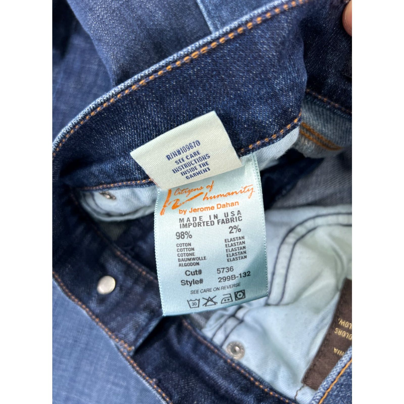 Citizens Of Humanity Citizens of Humanity COH Jeans Capri Womens 8 Blue Cotton Denim Medium Stretch 5-Pocket Designer American United States 2000s Womens jeans Size 30" / US 8 / IT 44 - 4 Thumbnail